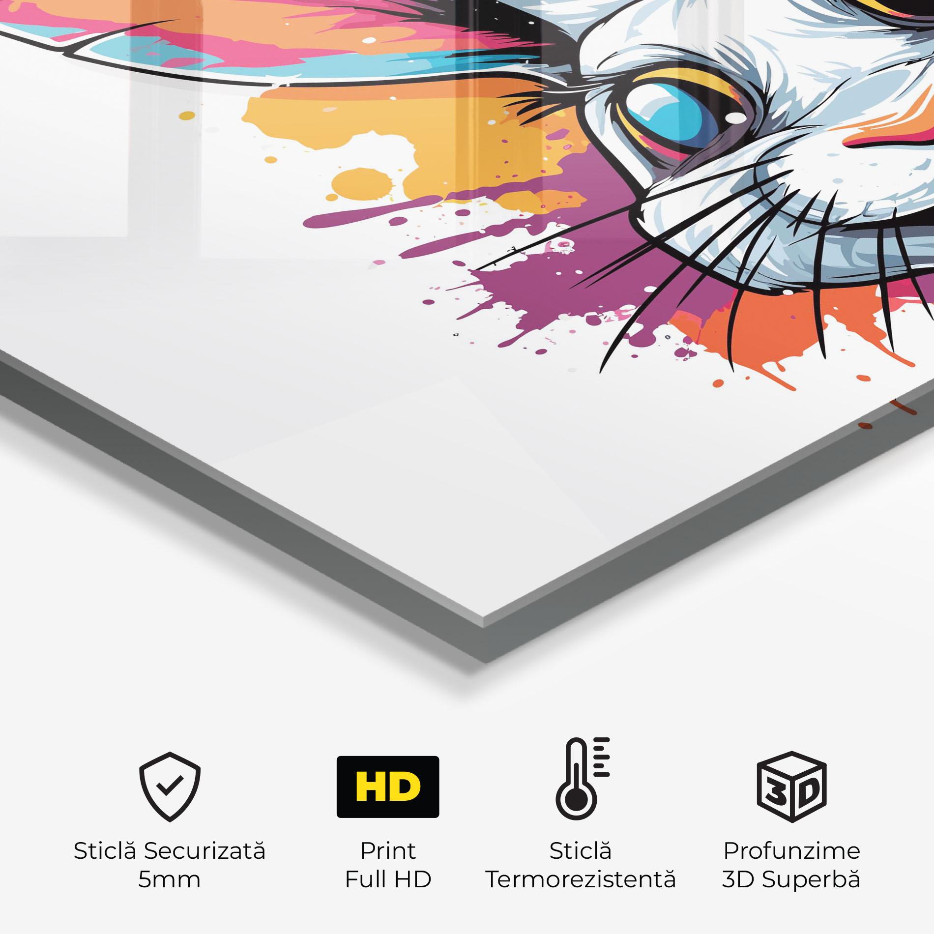 Panou Sticla Bucatarie Crazy Bunny mockup 2