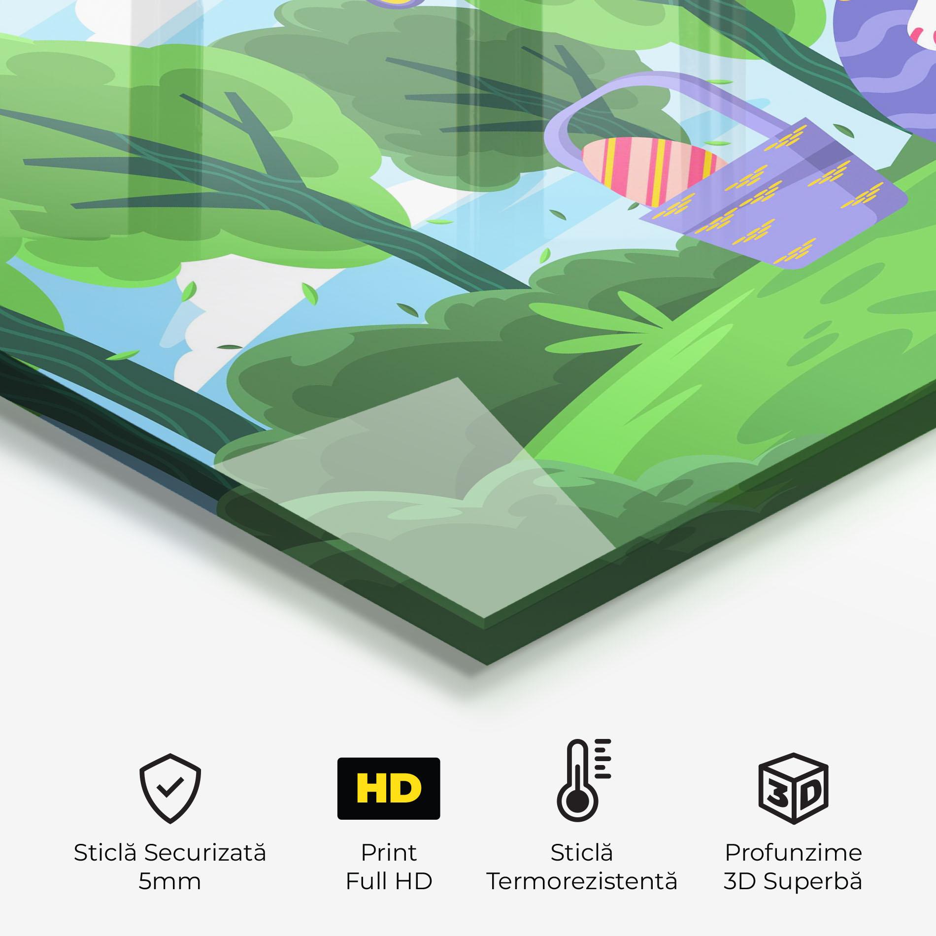 Panou Sticla Bucatarie Easter Rabbit mockup 2