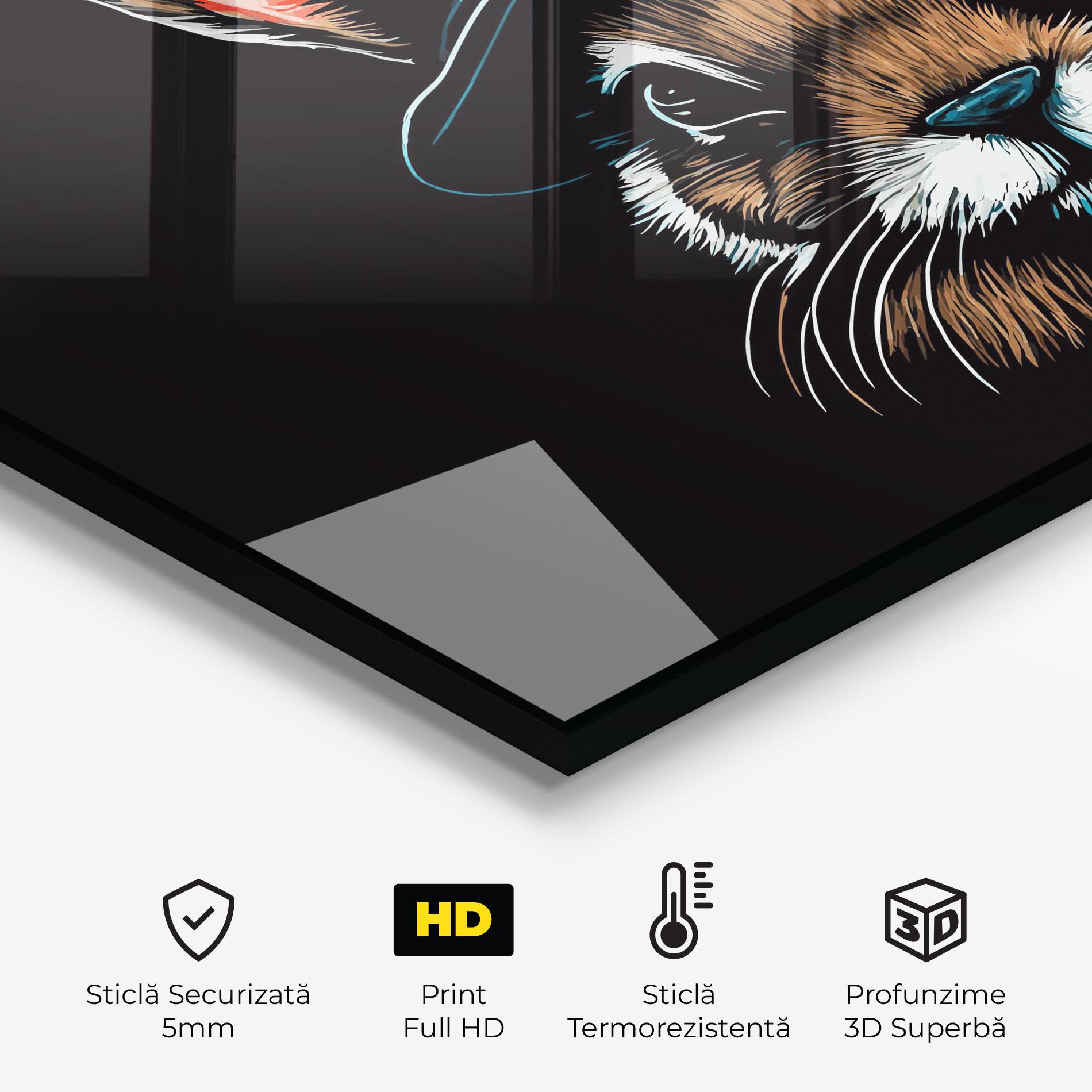 Panou Sticla Bucatarie Hat Bunny mockup 2