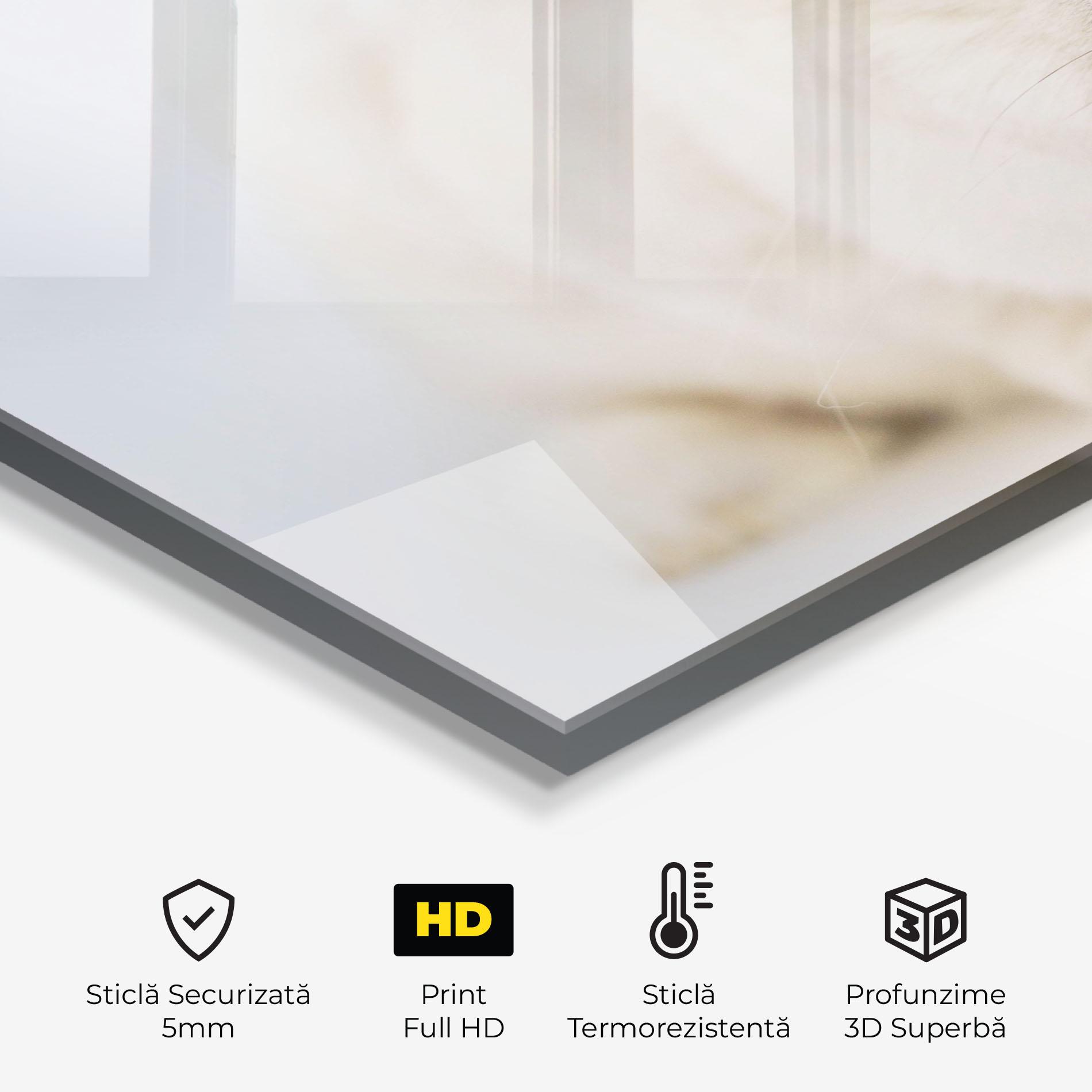 Panou Sticla Bucatarie Light Grey Bunny mockup 2