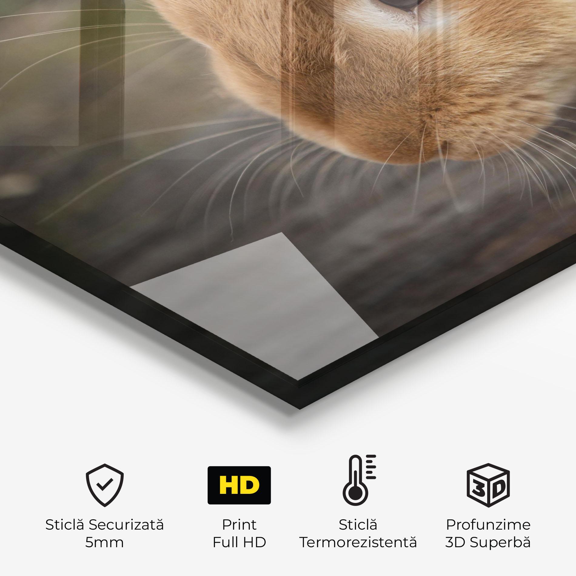 Panou Sticla Bucatarie Orange Bunny Looking mockup 2