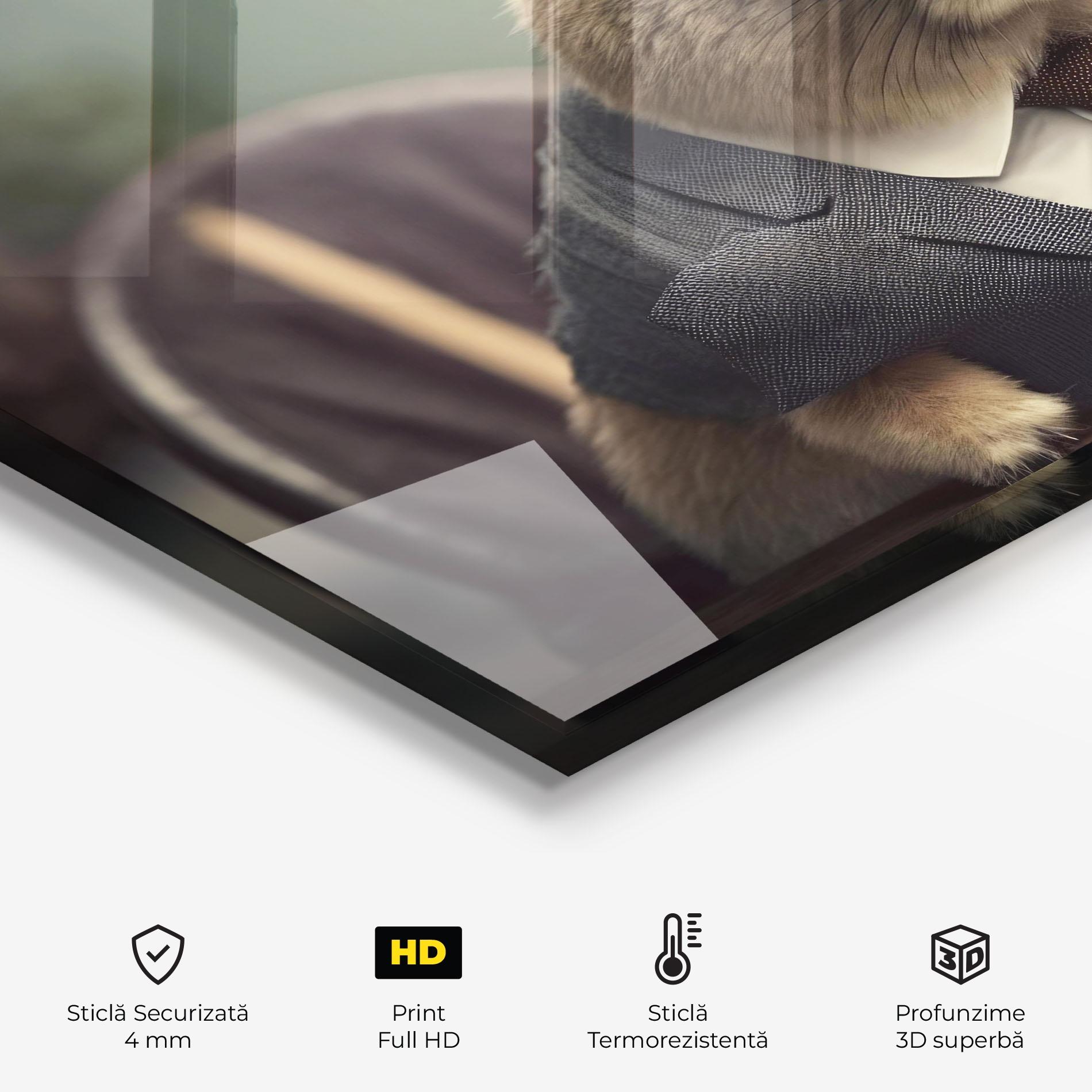 Panou Sticla Bucatarie Business Suit Bunny mockup 2