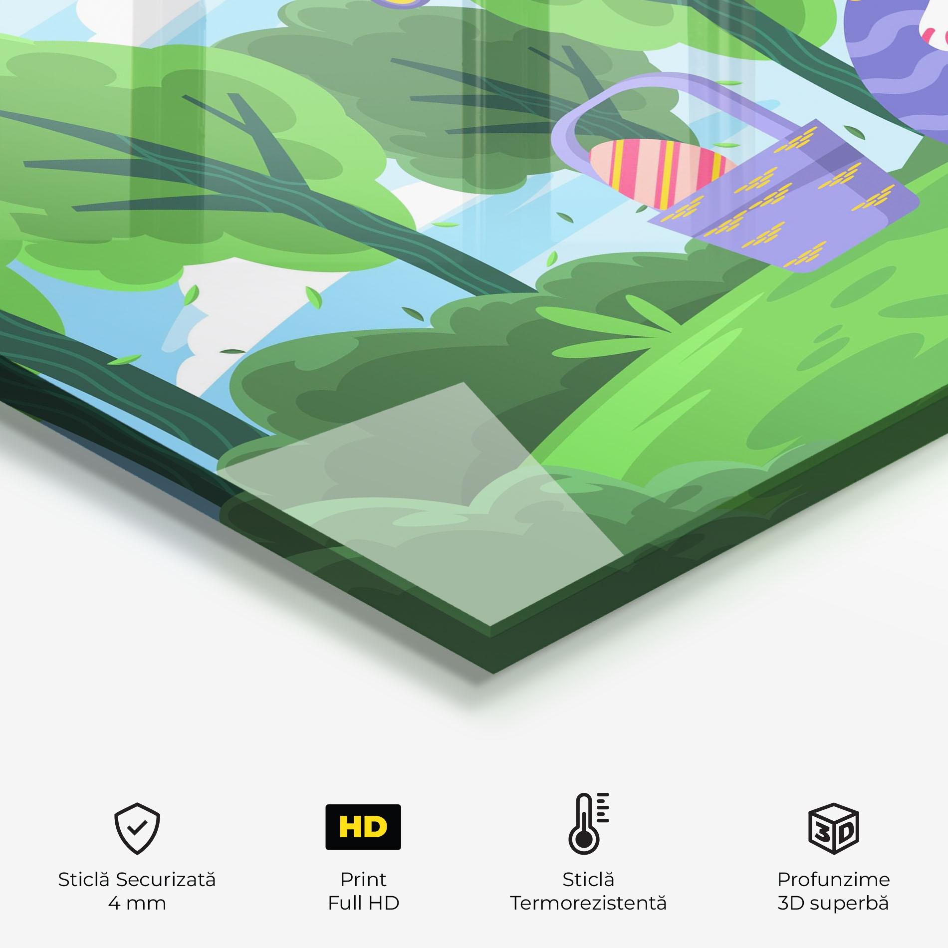 Panou Sticla Bucatarie Easter Rabbit mockup 2