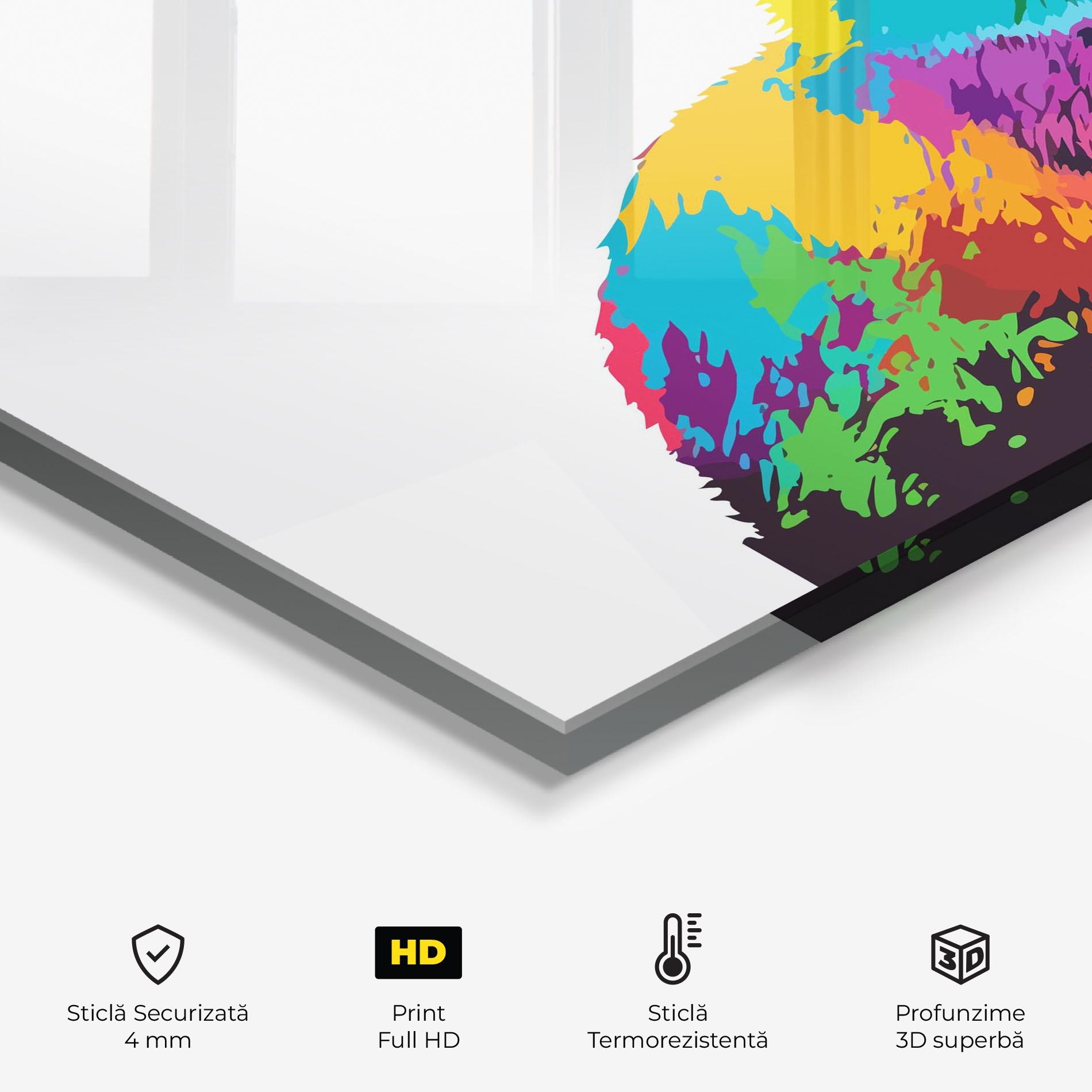 Panou Sticla Bucatarie Yellow Blue Bunny mockup 2