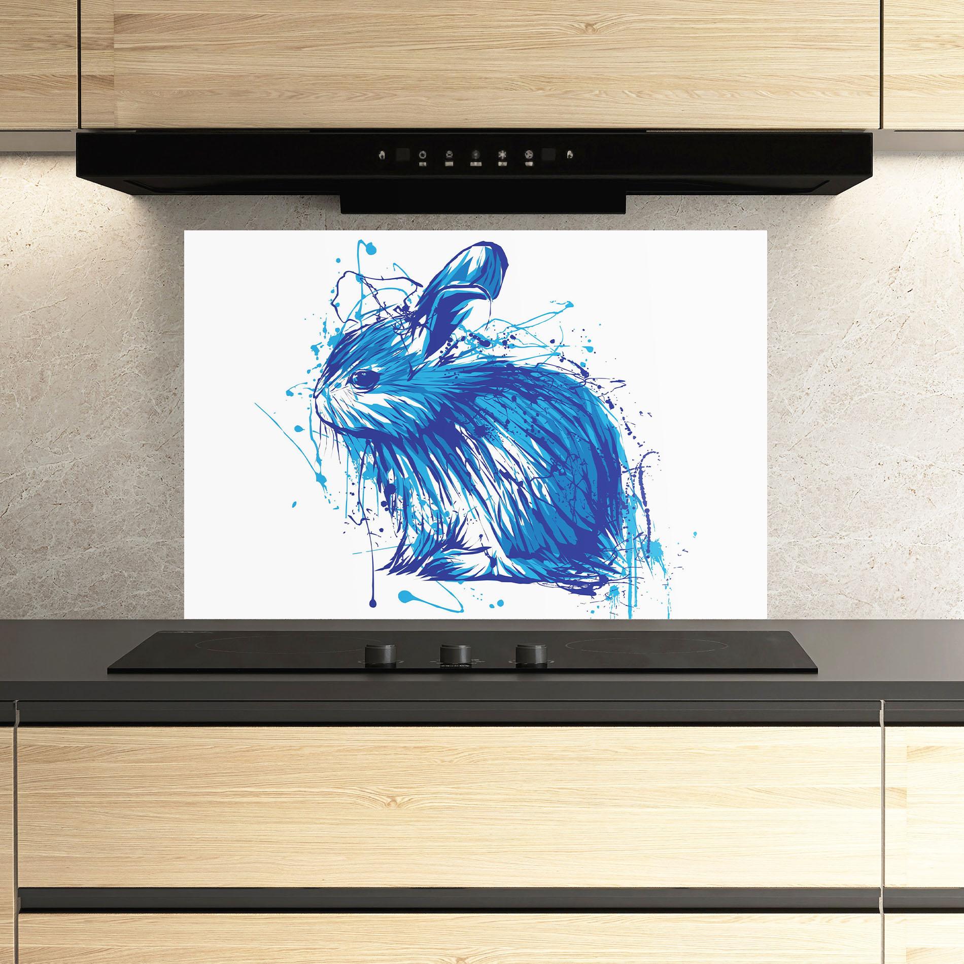 Panou Sticla Bucatarie Blue Bunny mockup 3