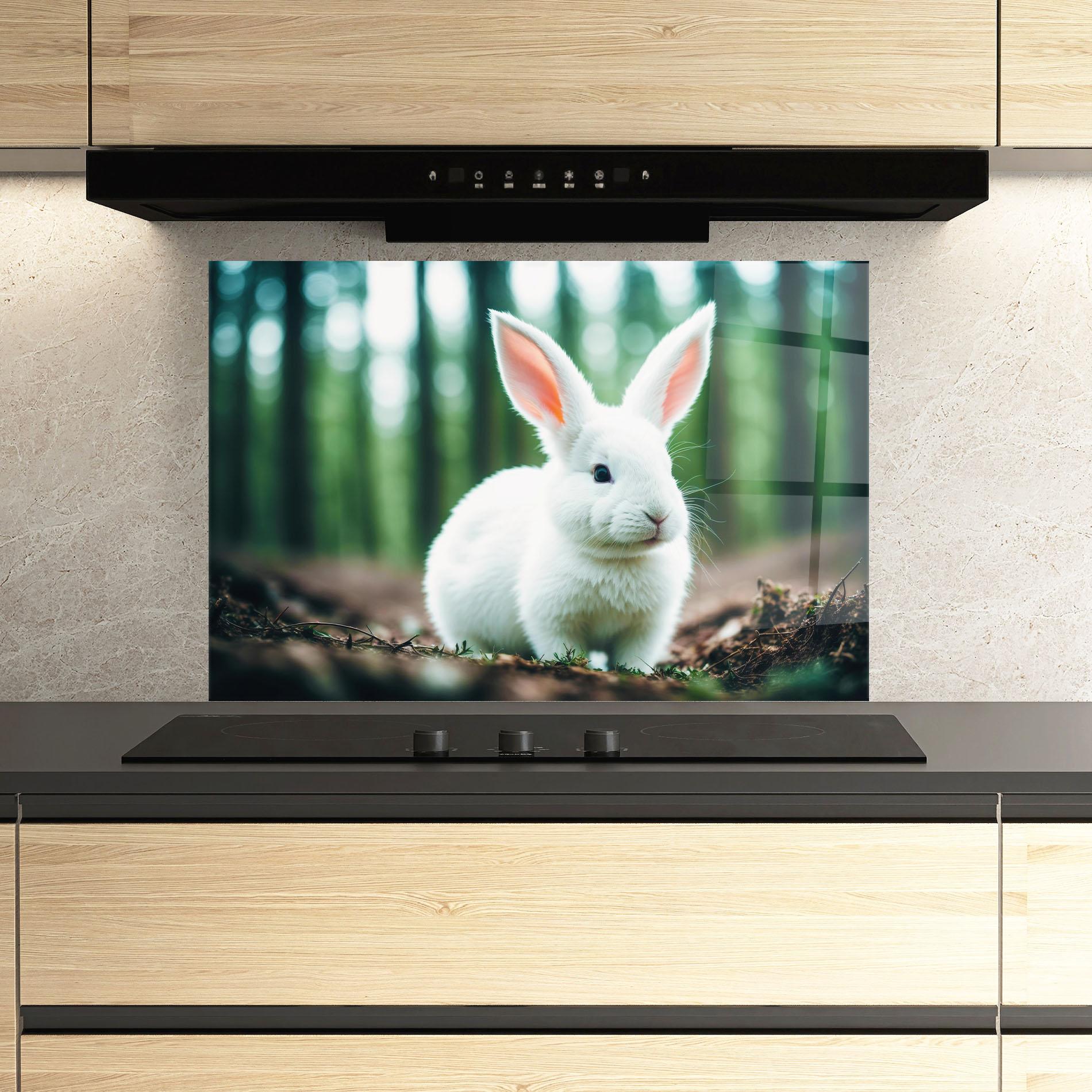 Panou Sticla Bucatarie Forest Bunny mockup 3