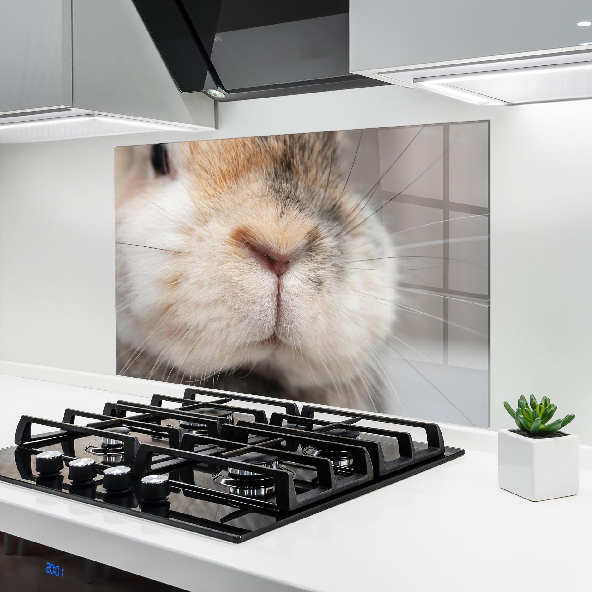 Panou Sticla Bucatarie Close Up Bunny mockup 6