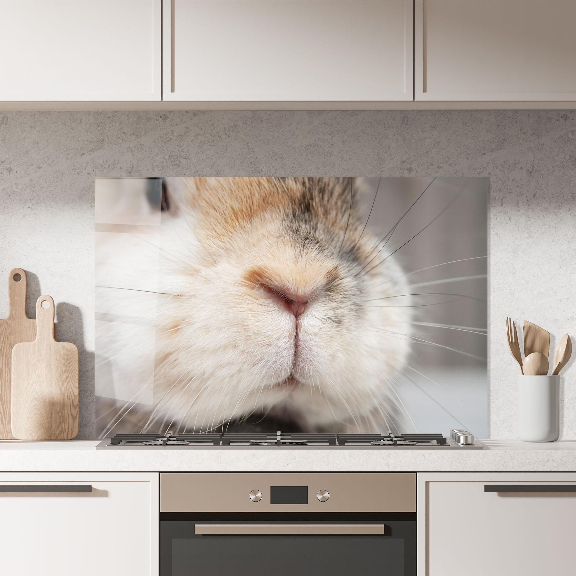 Panou Sticla Bucatarie Close Up Bunny mockup 7