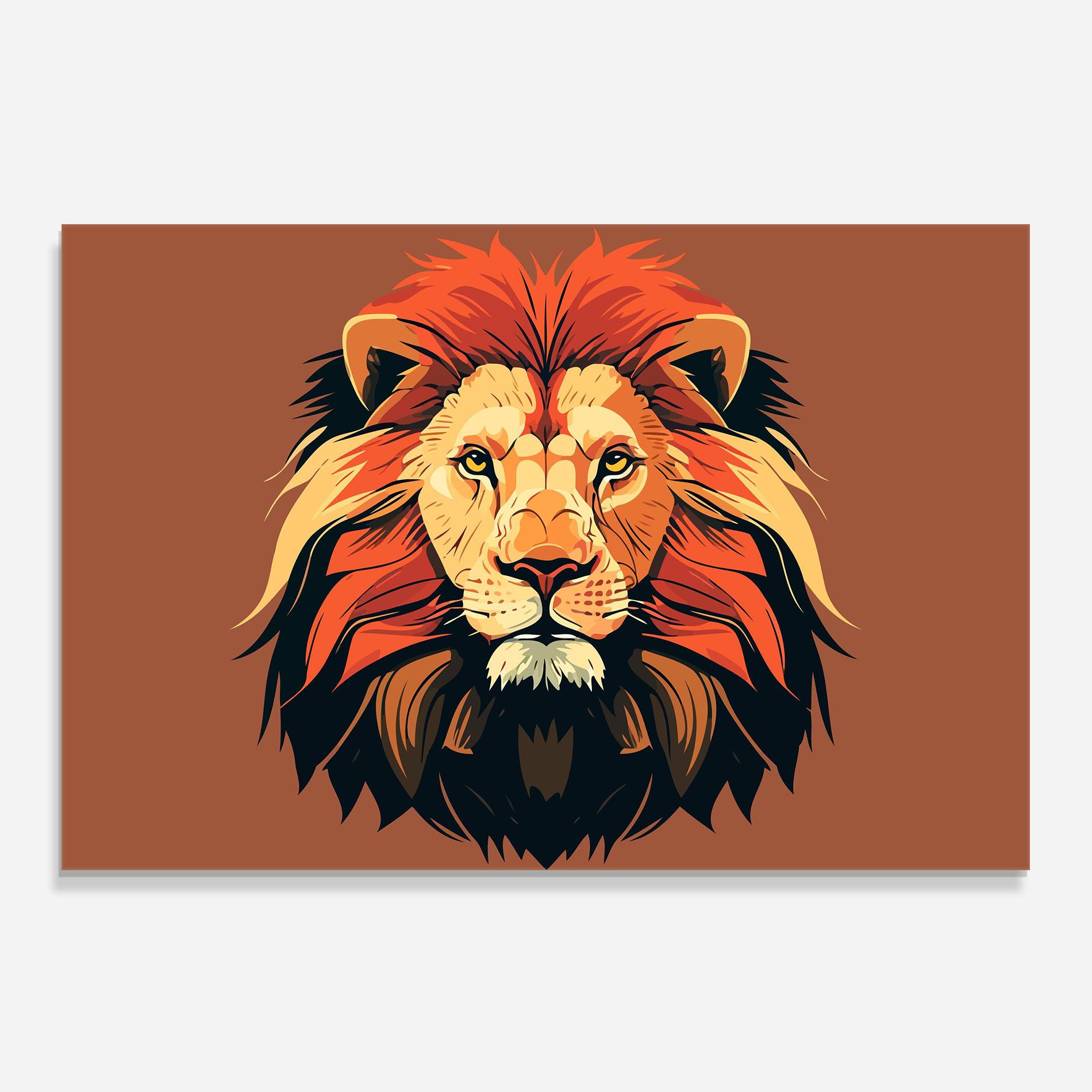 Panou Sticla Bucatarie African Lion mockup 0