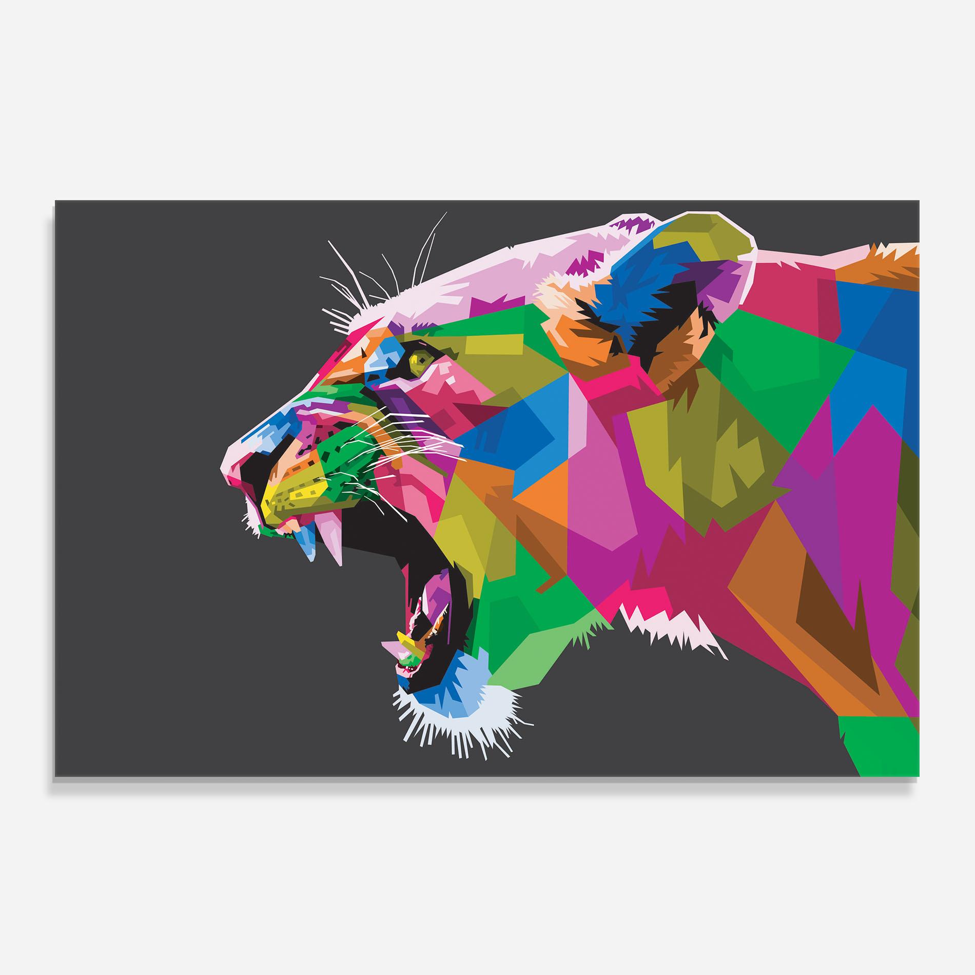 Panou Sticla Bucatarie Female Lion Head mockup 0