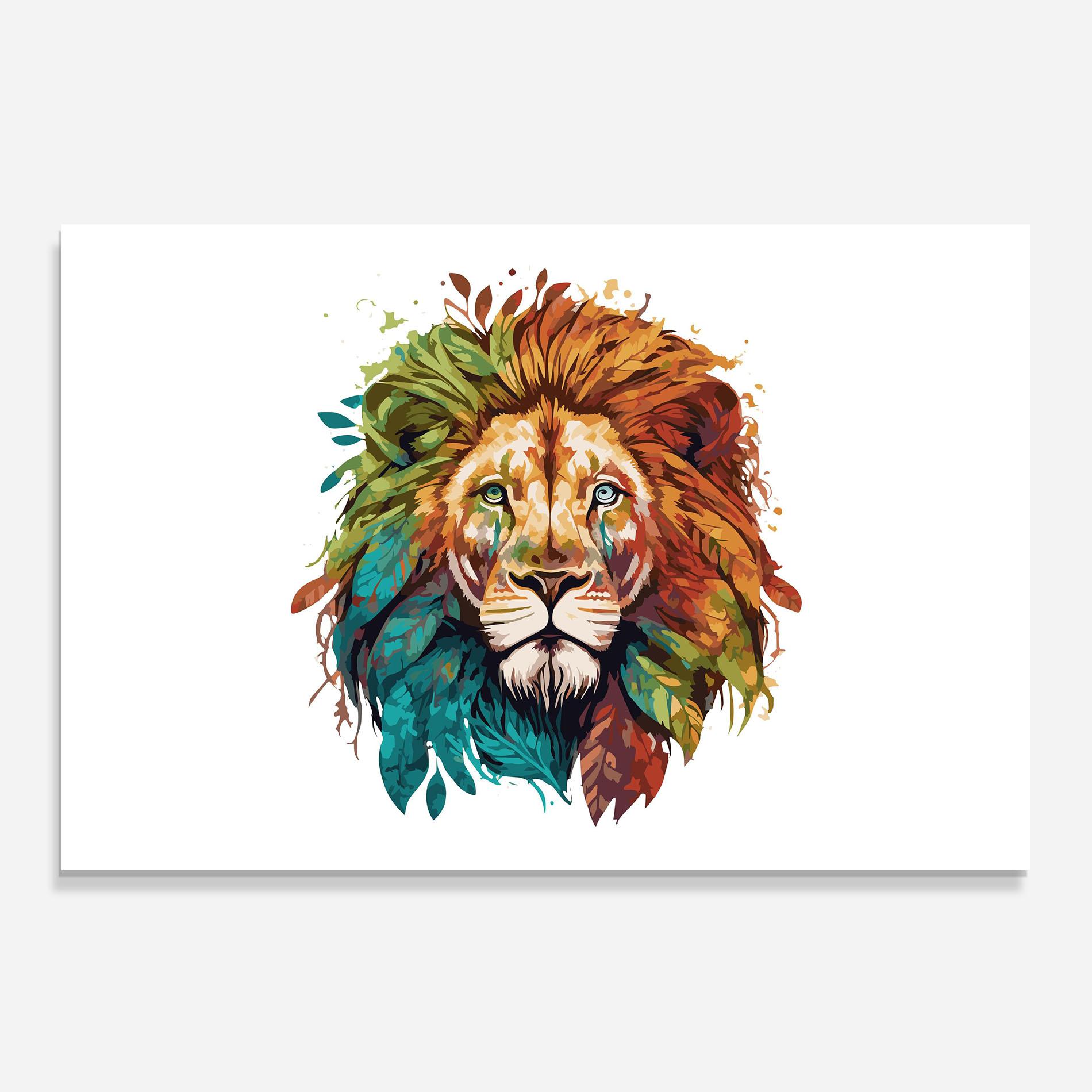 Panou Sticla Bucatarie Nature Lion mockup 0