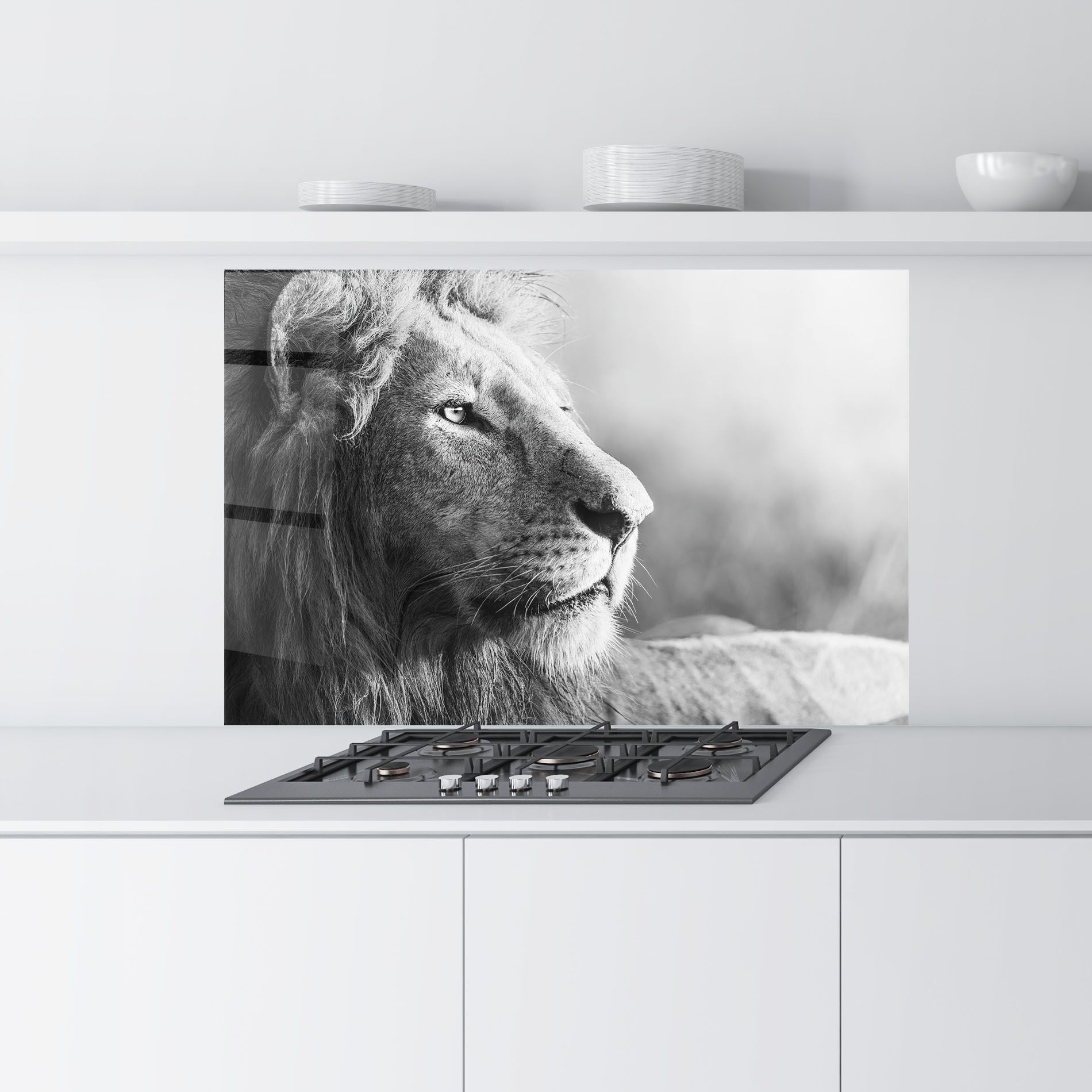 Grey Lion Head mockup 9
