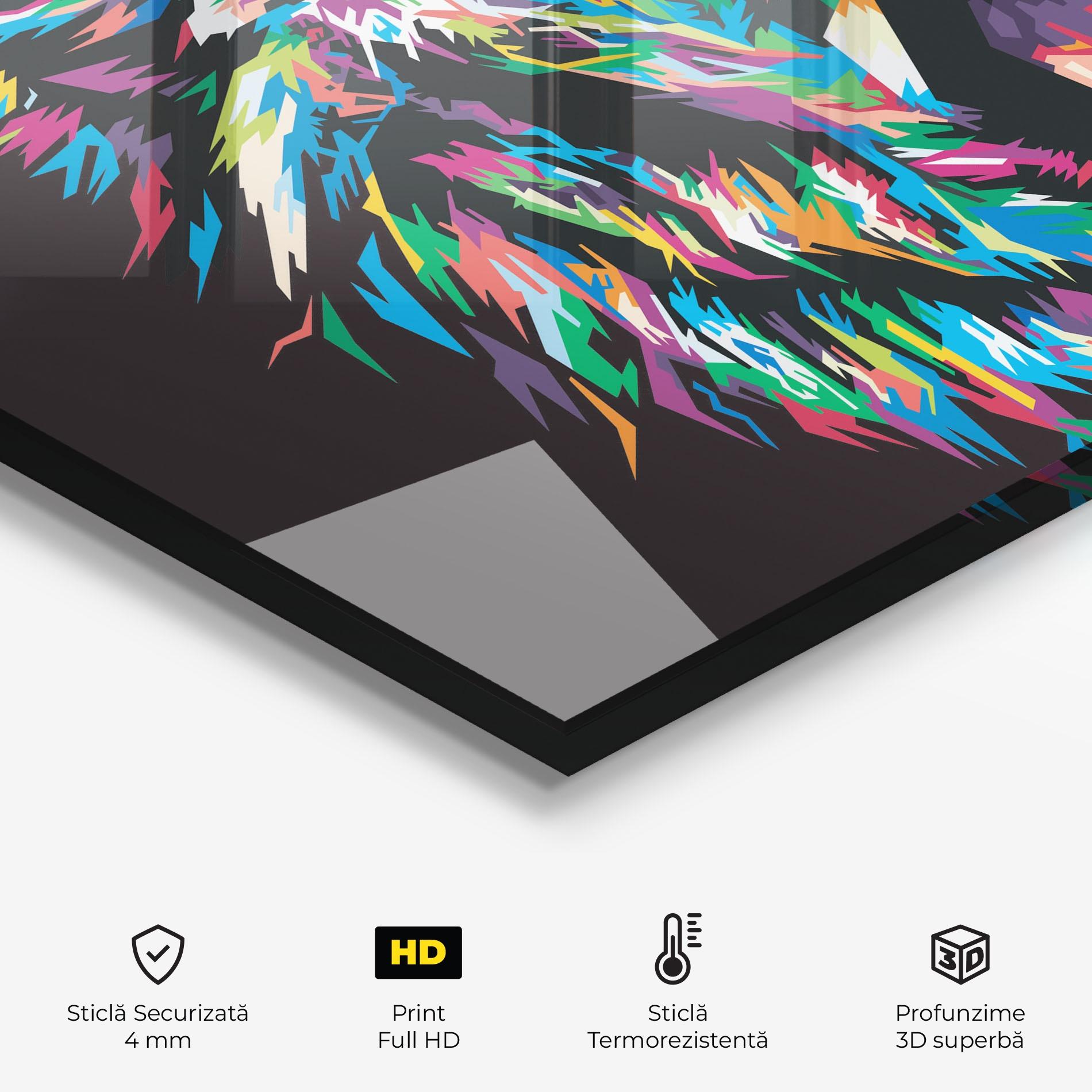 Panou Sticla Bucatarie Green Blue Lion mockup 2