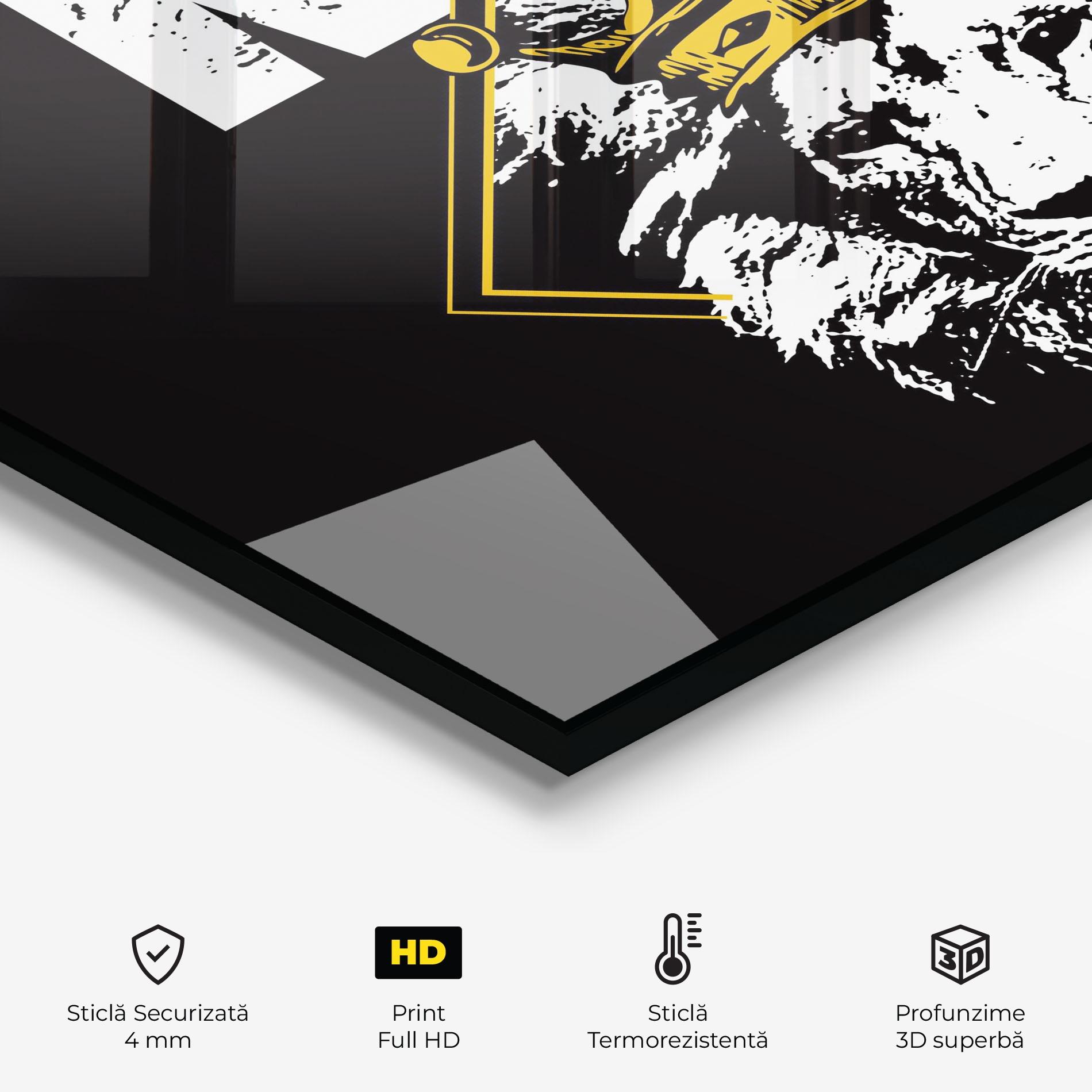 Panou Sticla Bucatarie Jungle King mockup 2