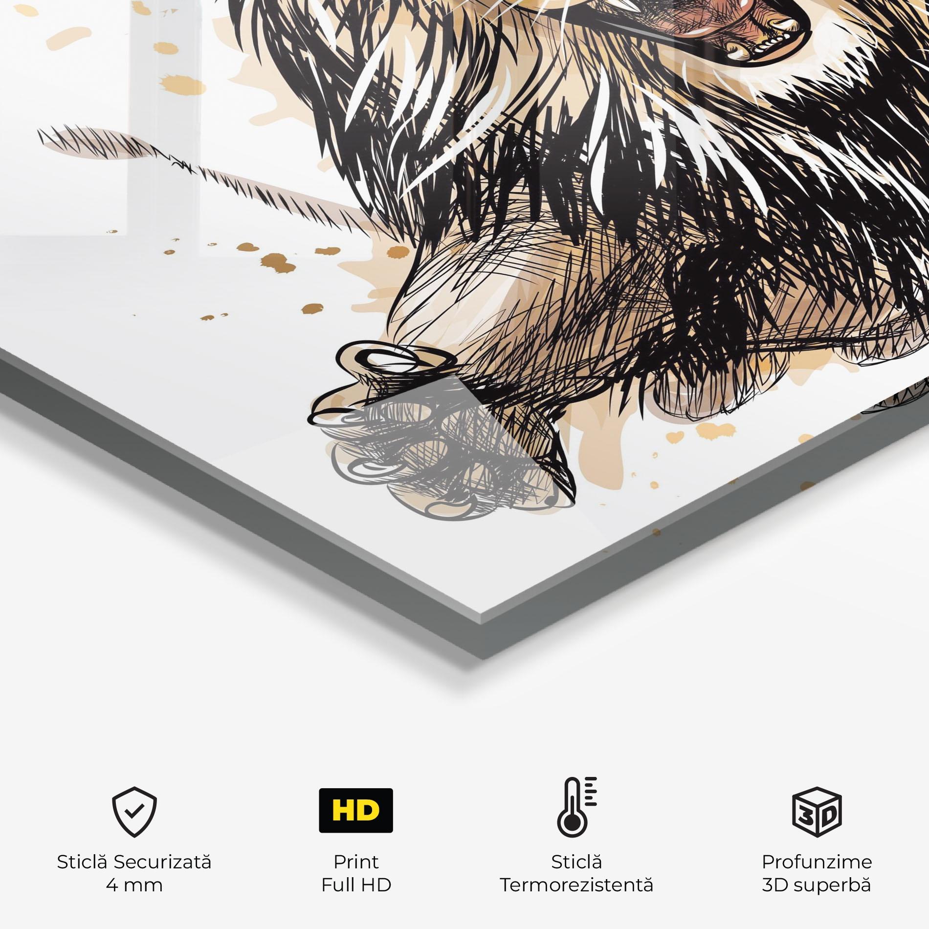 Panou Sticla Bucatarie Lion Jump mockup 2