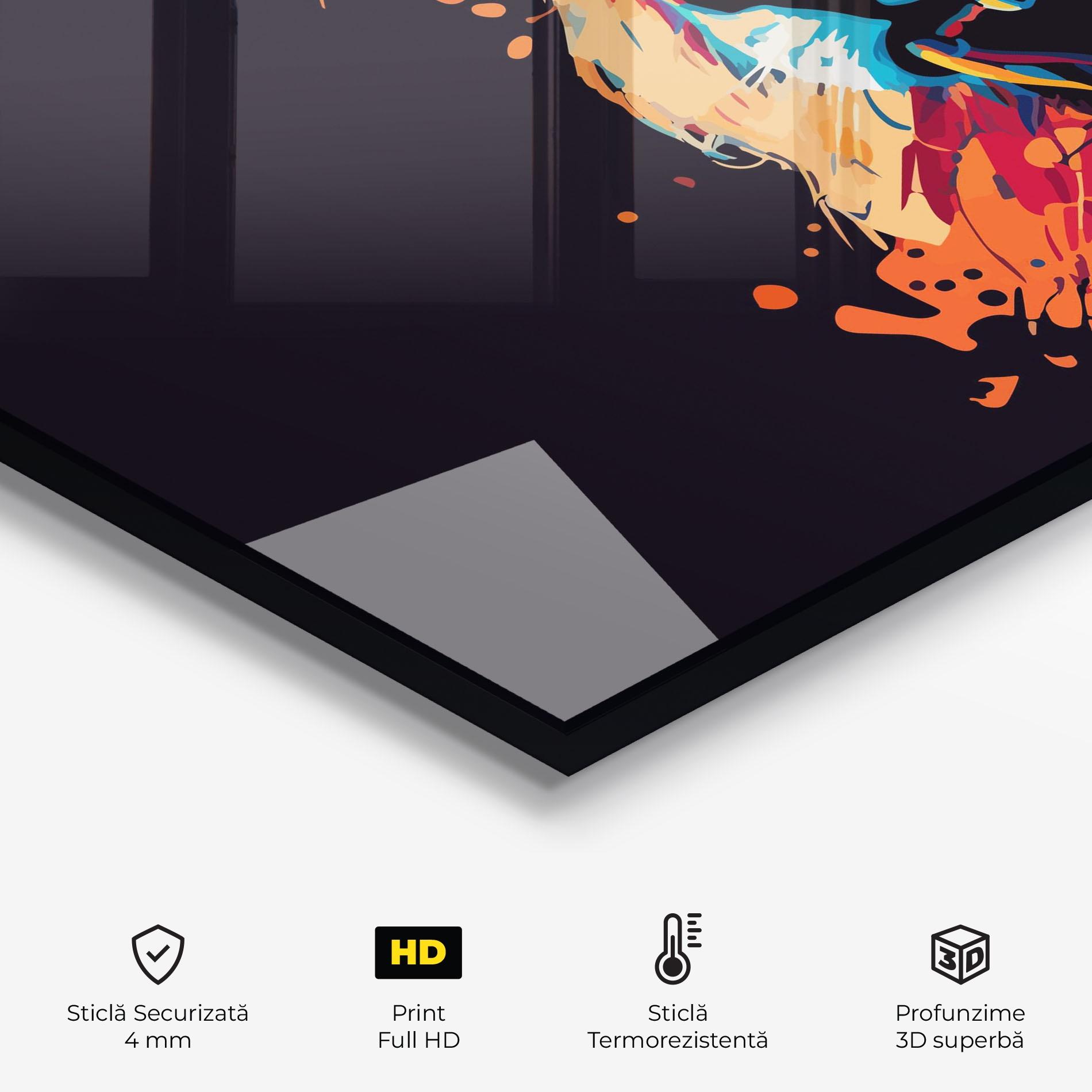 Panou Sticla Bucatarie Orange Red Lion mockup 2