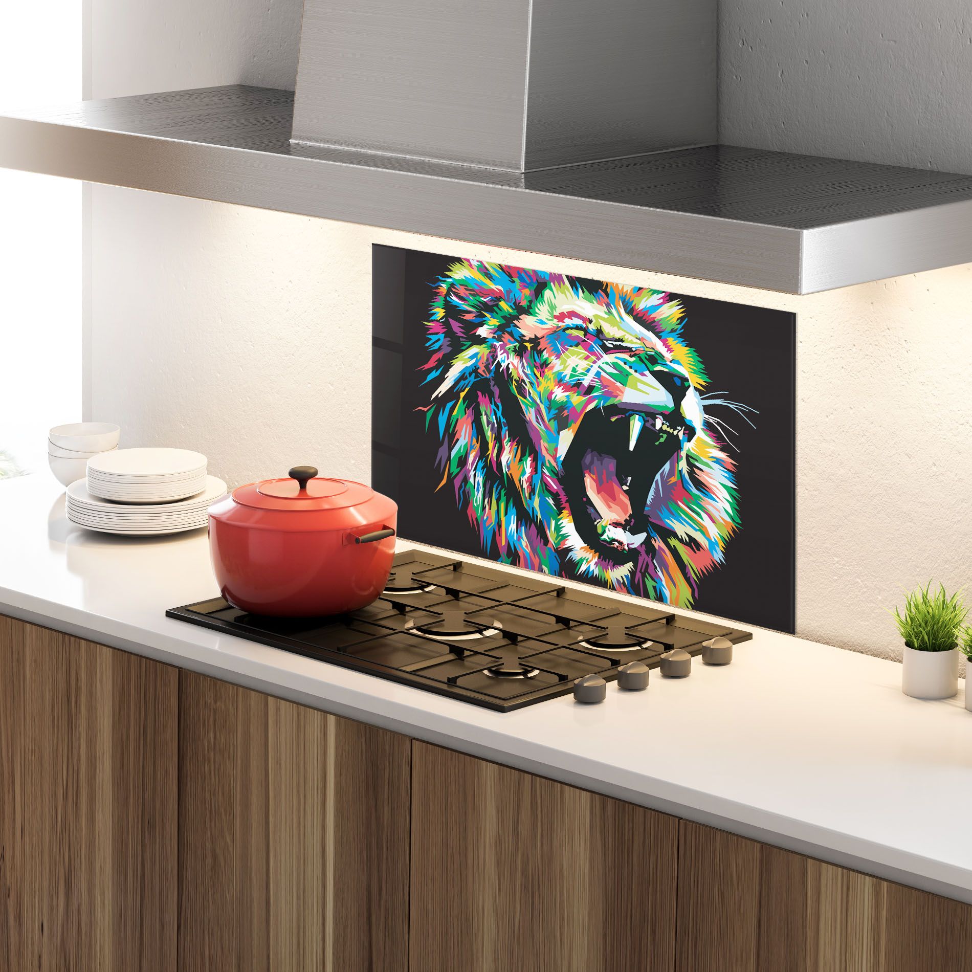 Green Blue Lion mockup 4