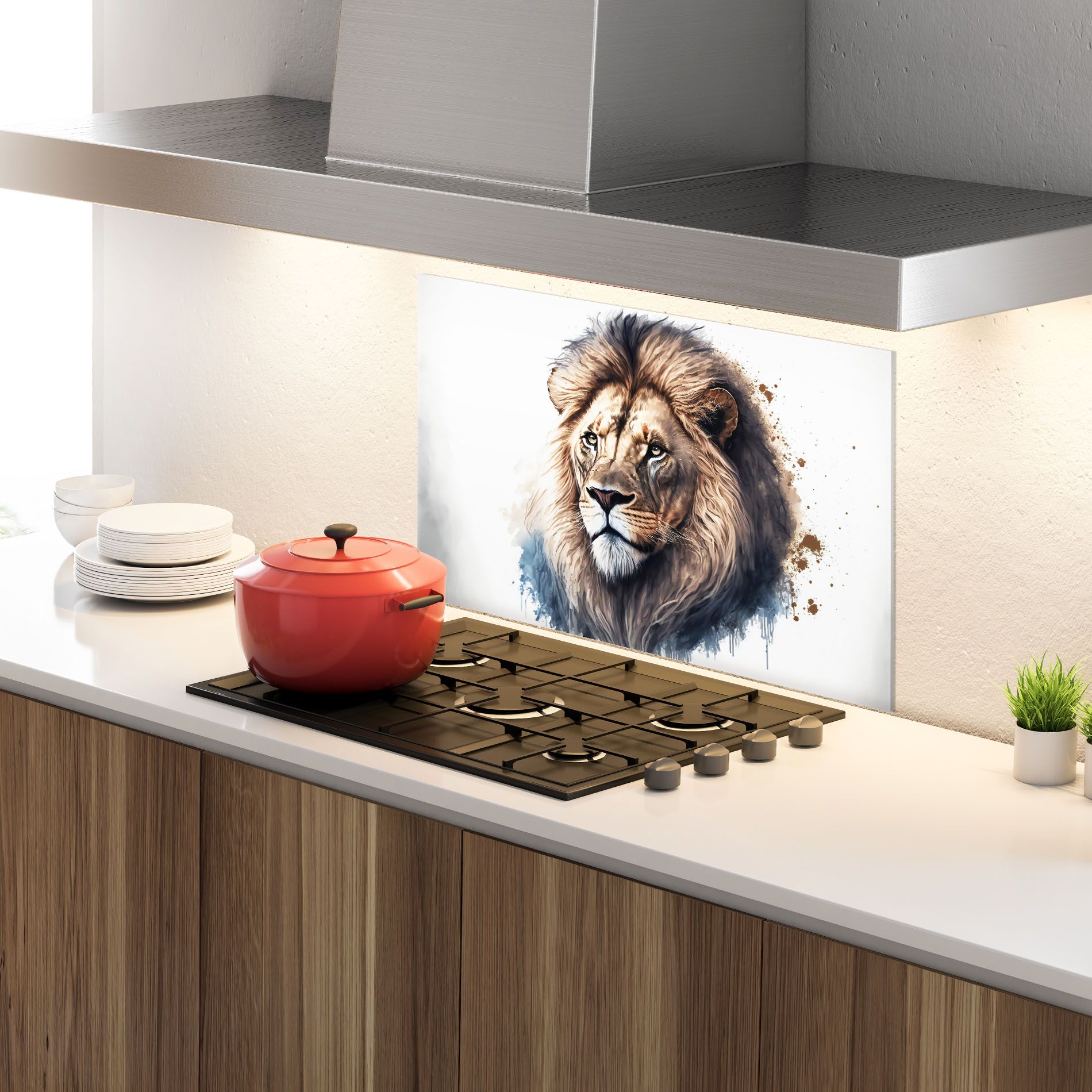Lion Head Painting mockup 4