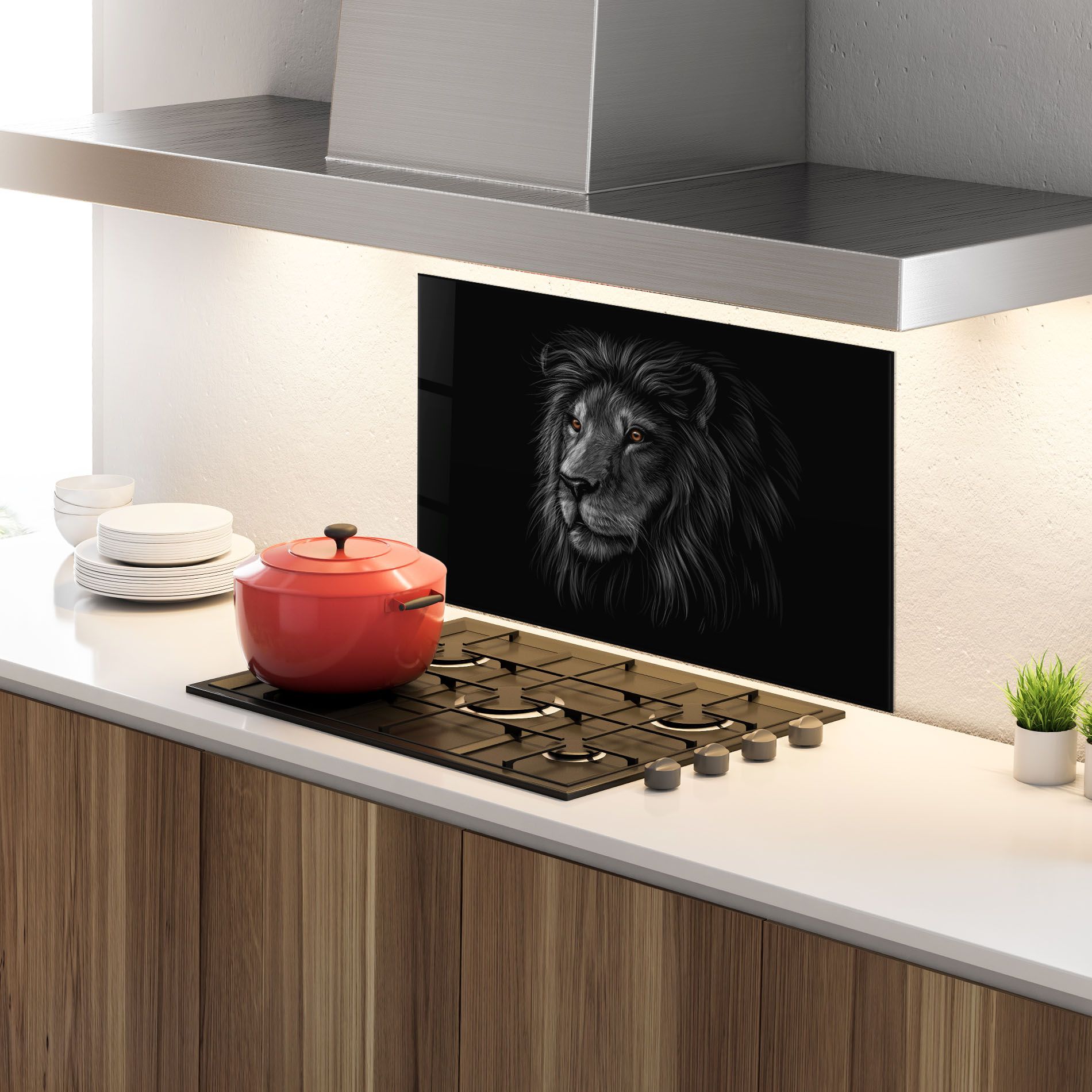 Lion In Shadow mockup 4