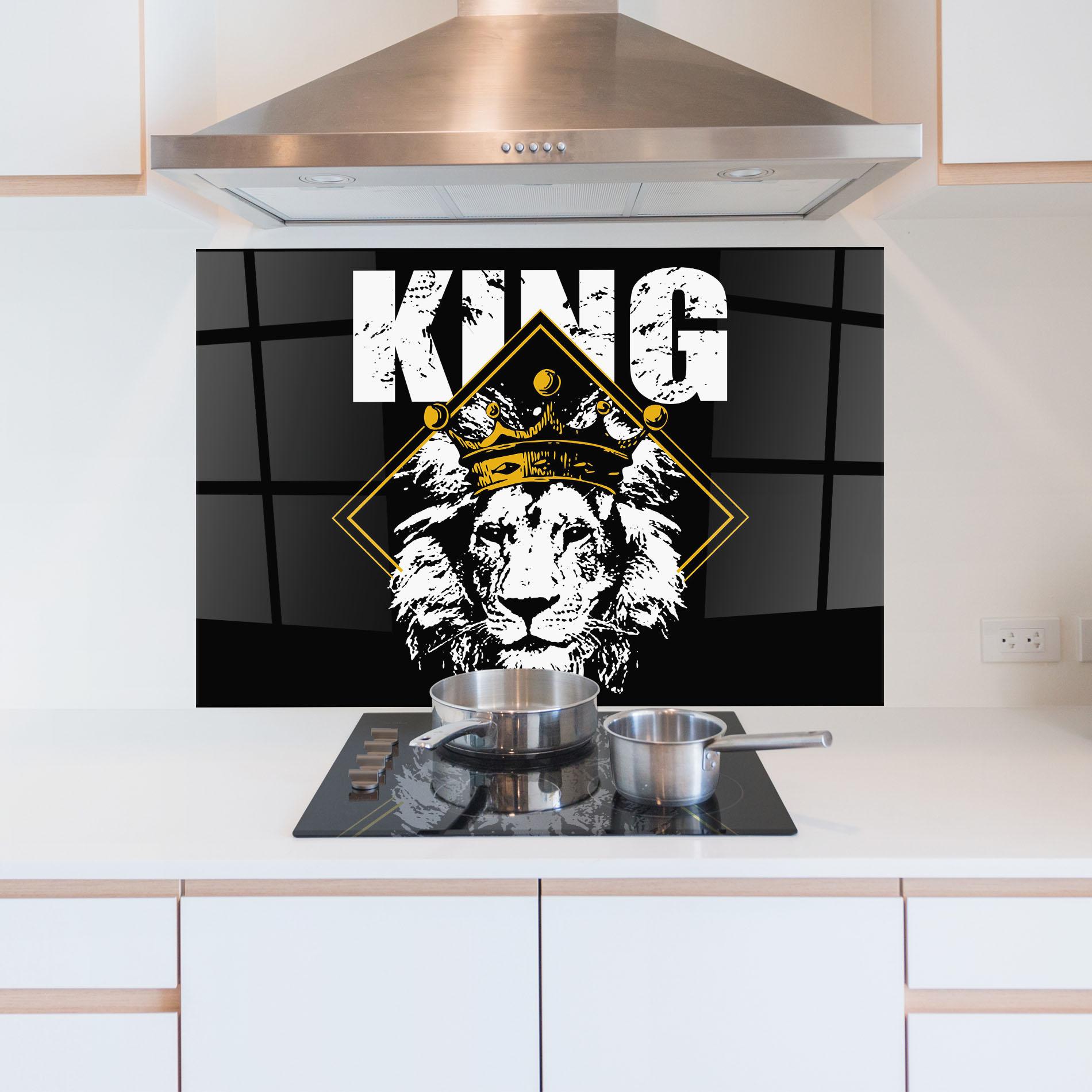 Panou Sticla Bucatarie Jungle King mockup 5