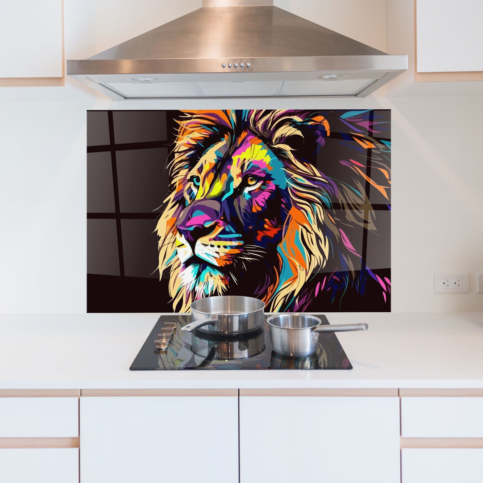 Purple Orange Lion mockup 5