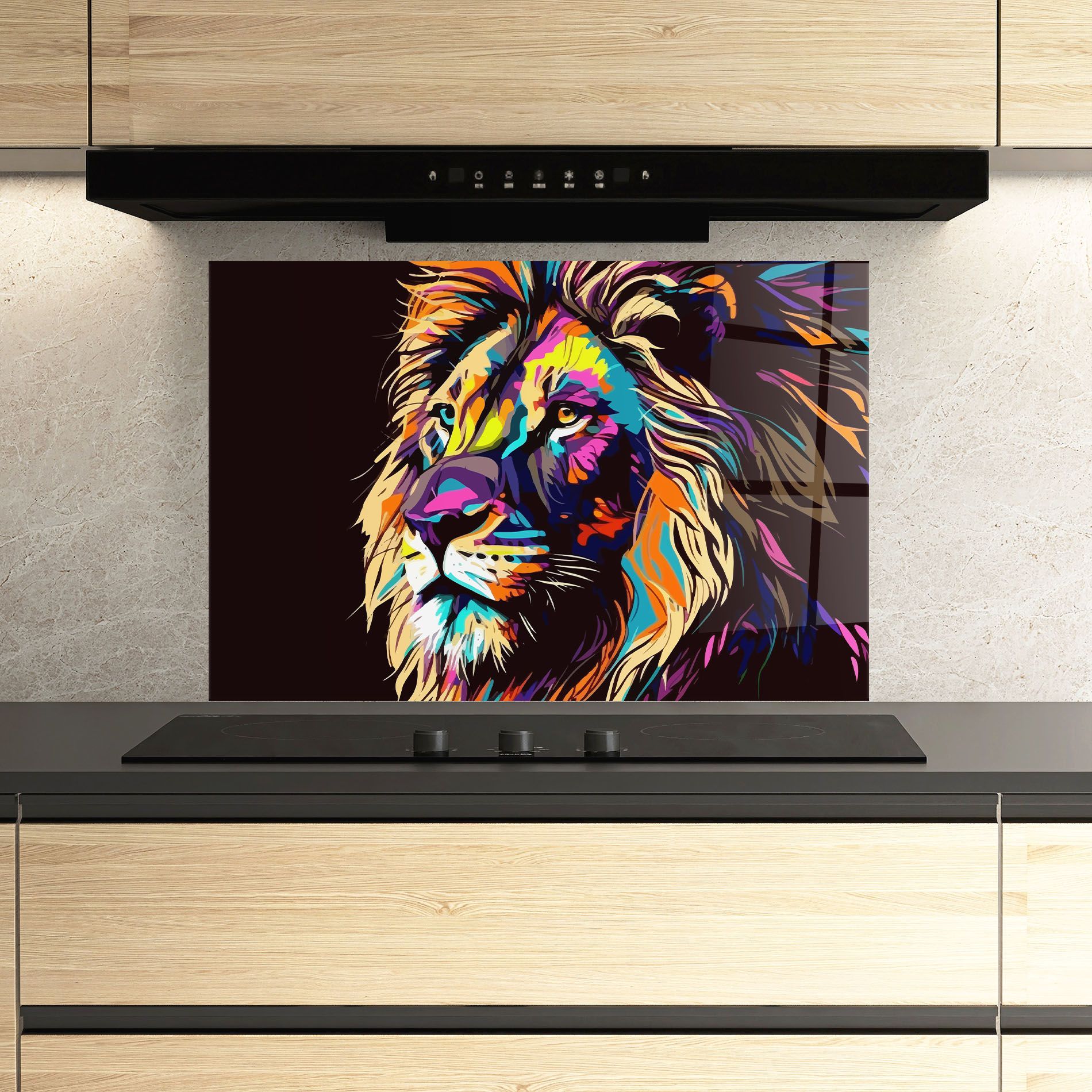 Purple Orange Lion mockup 3