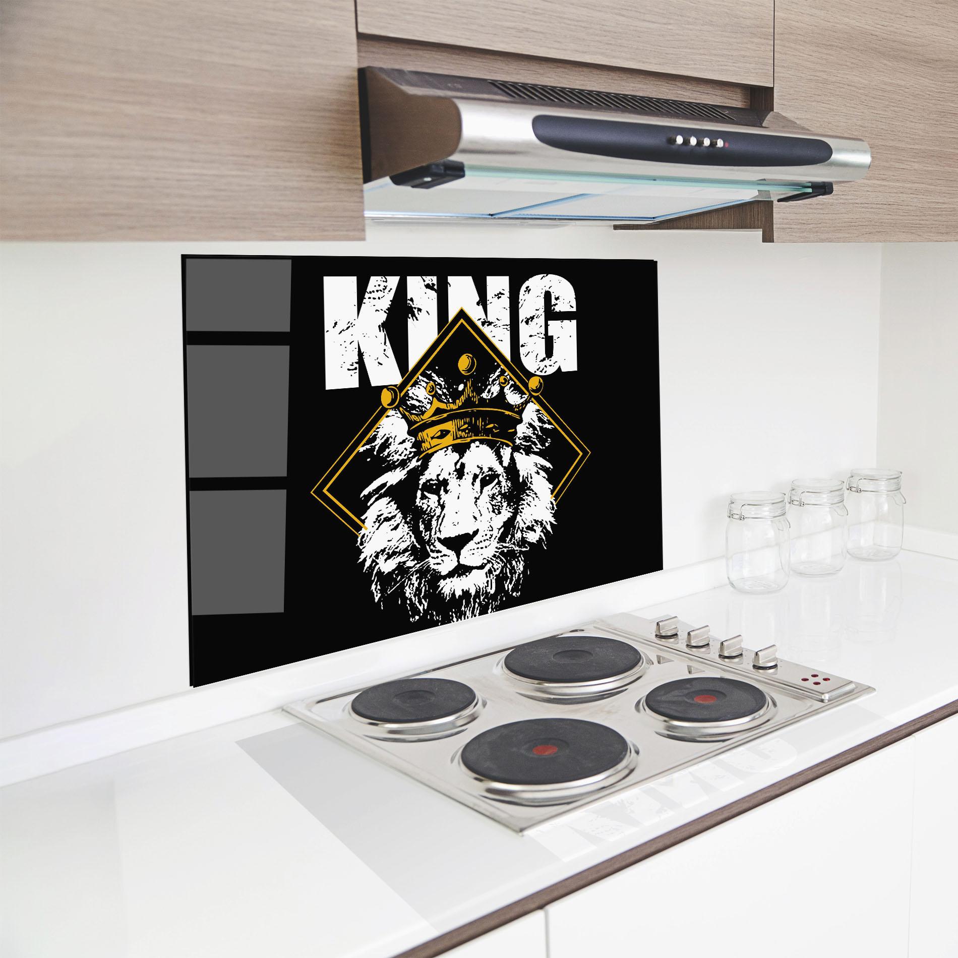 Panou Sticla Bucatarie Jungle King mockup 8