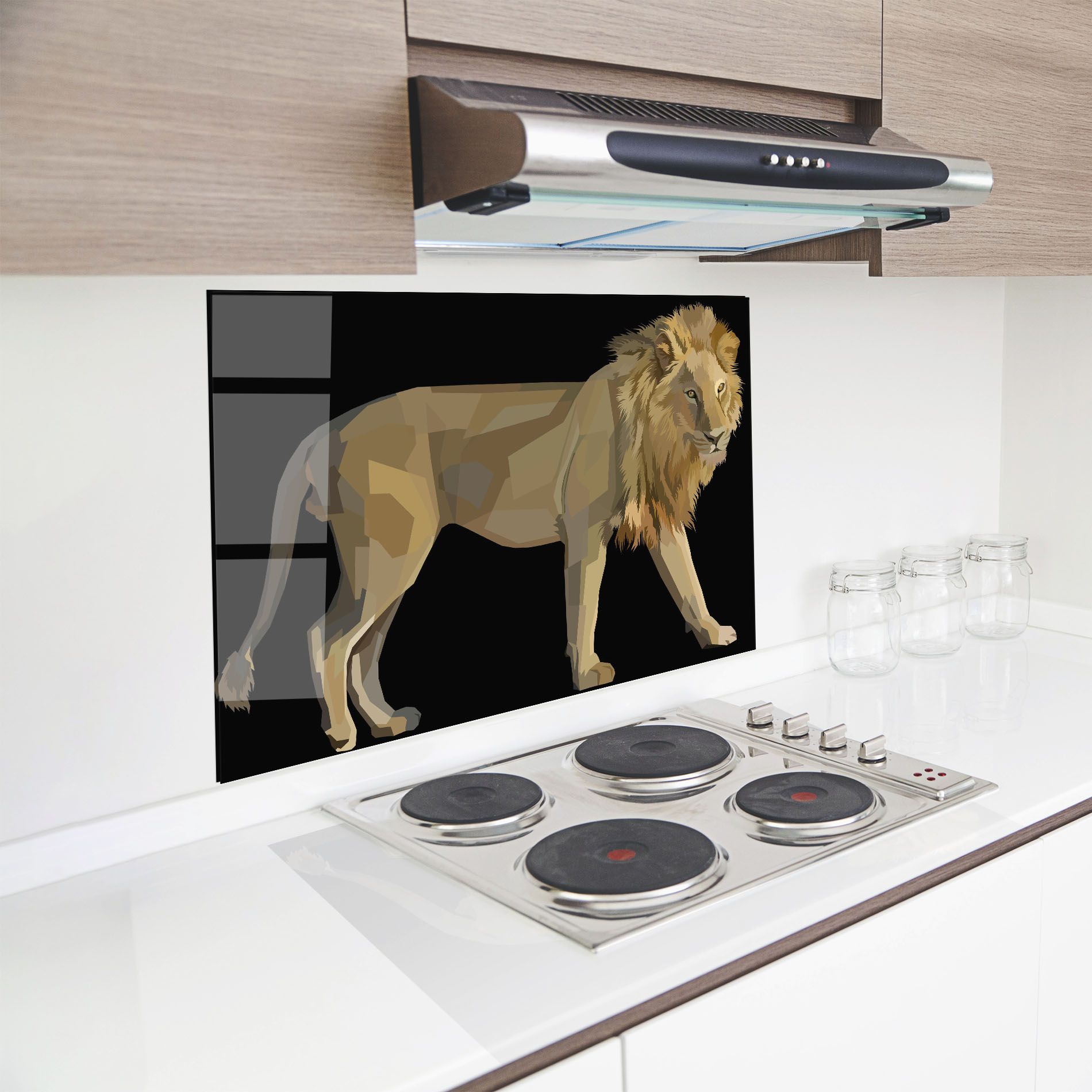 Lion Art On Black mockup 8