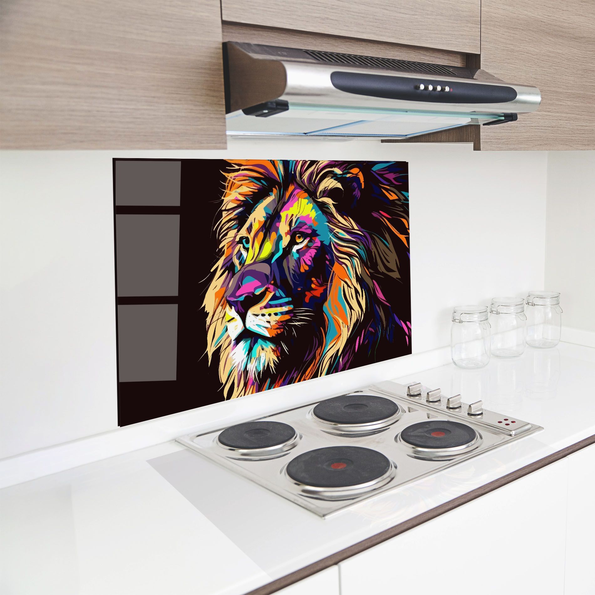 Purple Orange Lion mockup 8