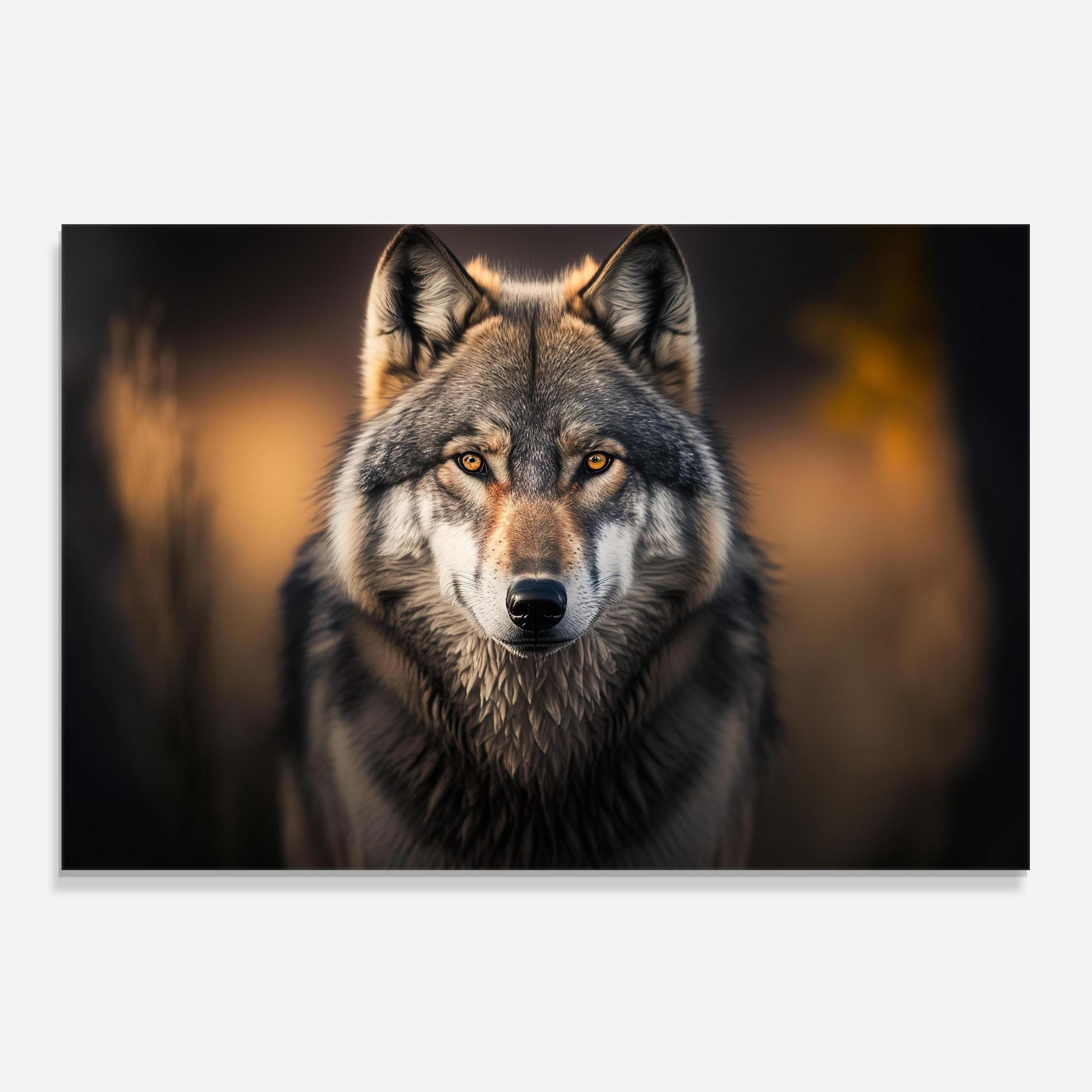 Panou Sticla Bucatarie Wild Gray Wolf mockup 0