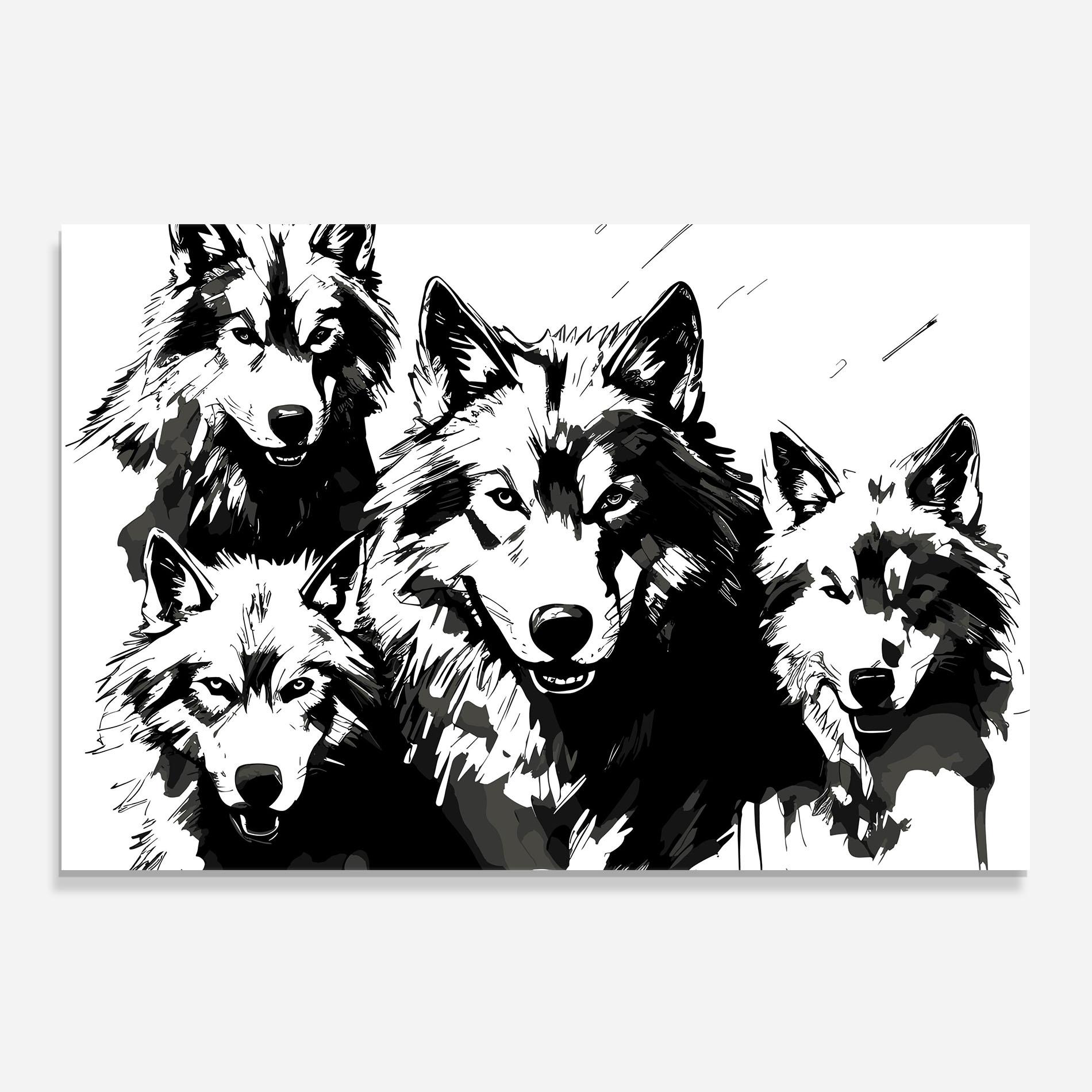 Panou Sticla Bucatarie Wolf Family mockup 0