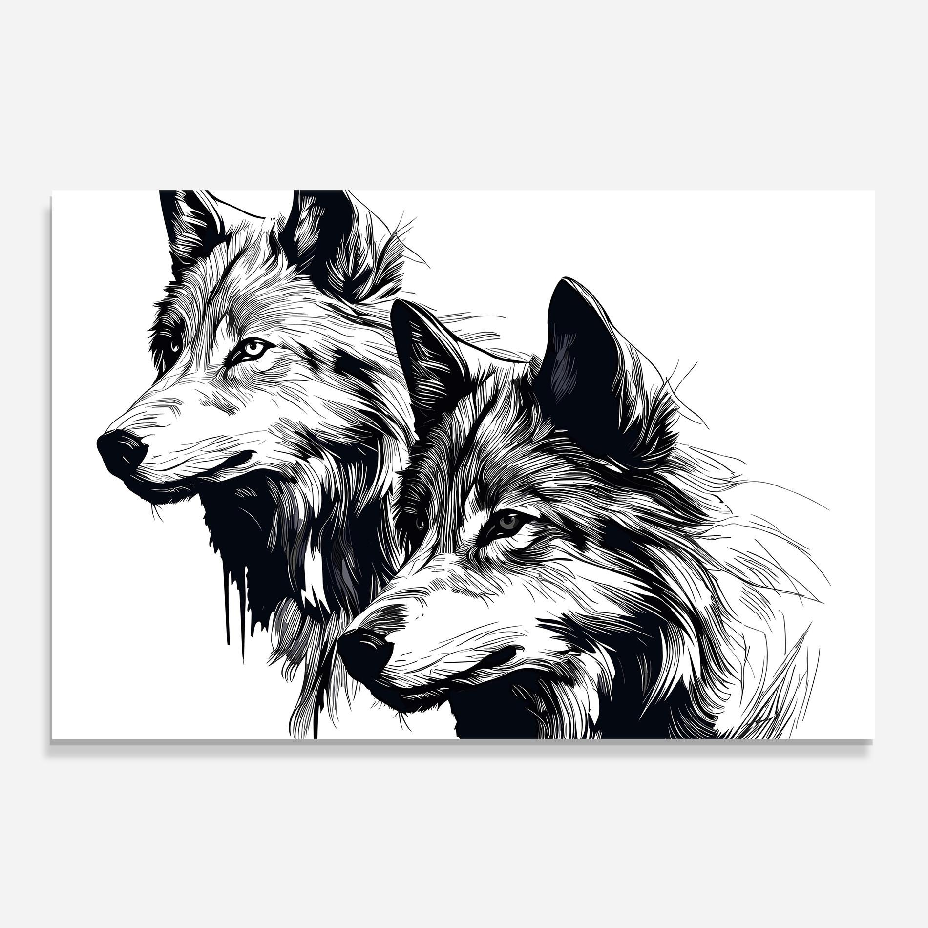 Panou Sticla Bucatarie Wolf Friends mockup 0