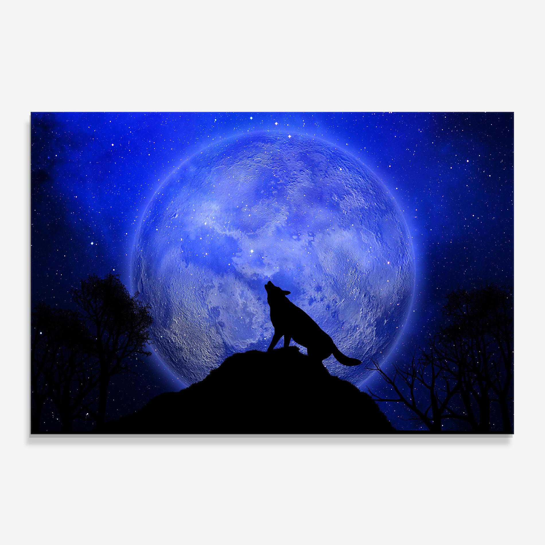 Panou Sticla Bucatarie Wolf Howling mockup 0