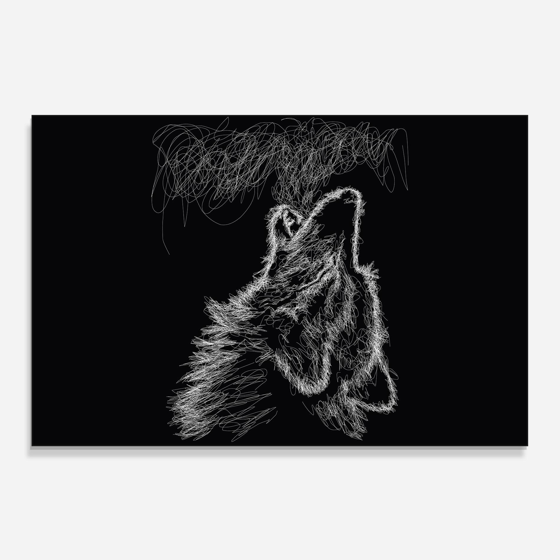 Panou Sticla Bucatarie Wolf White Line mockup 0