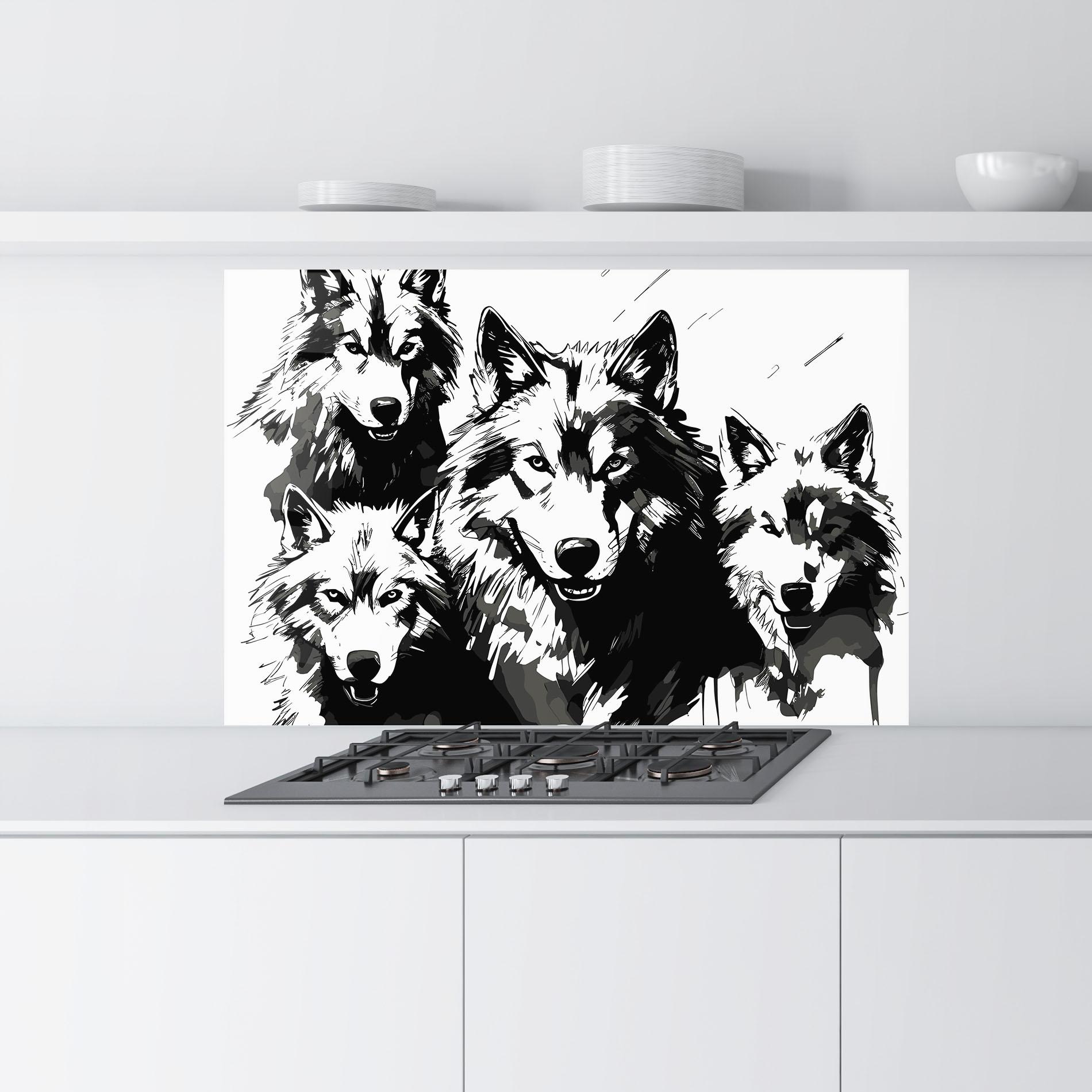 Panou Sticla Bucatarie Wolf Family mockup 9