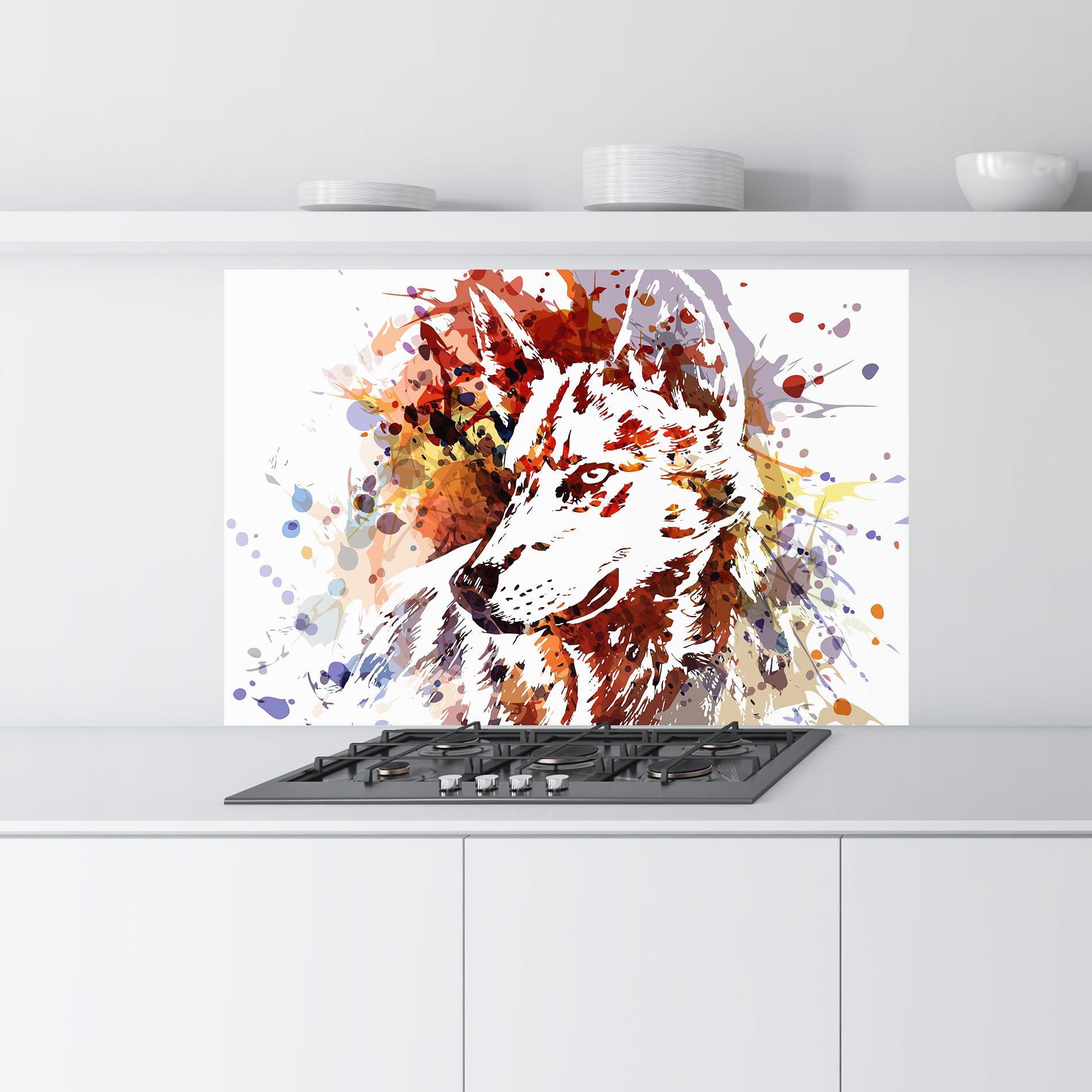 Panou Sticla Bucatarie Wolf Splash mockup 9
