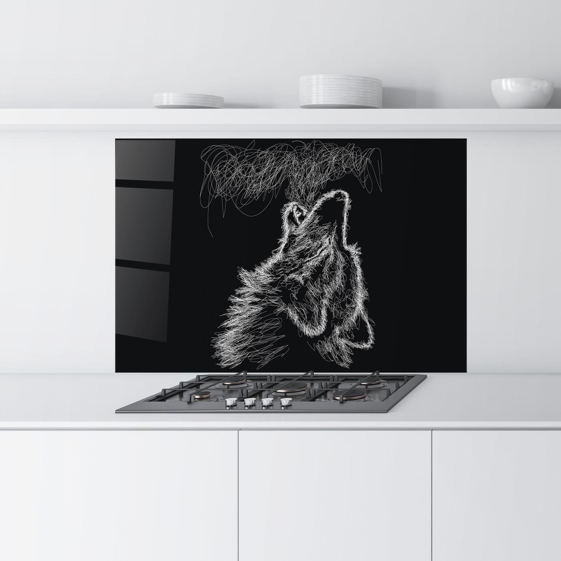 Panou Sticla Bucatarie Wolf White Line mockup 9