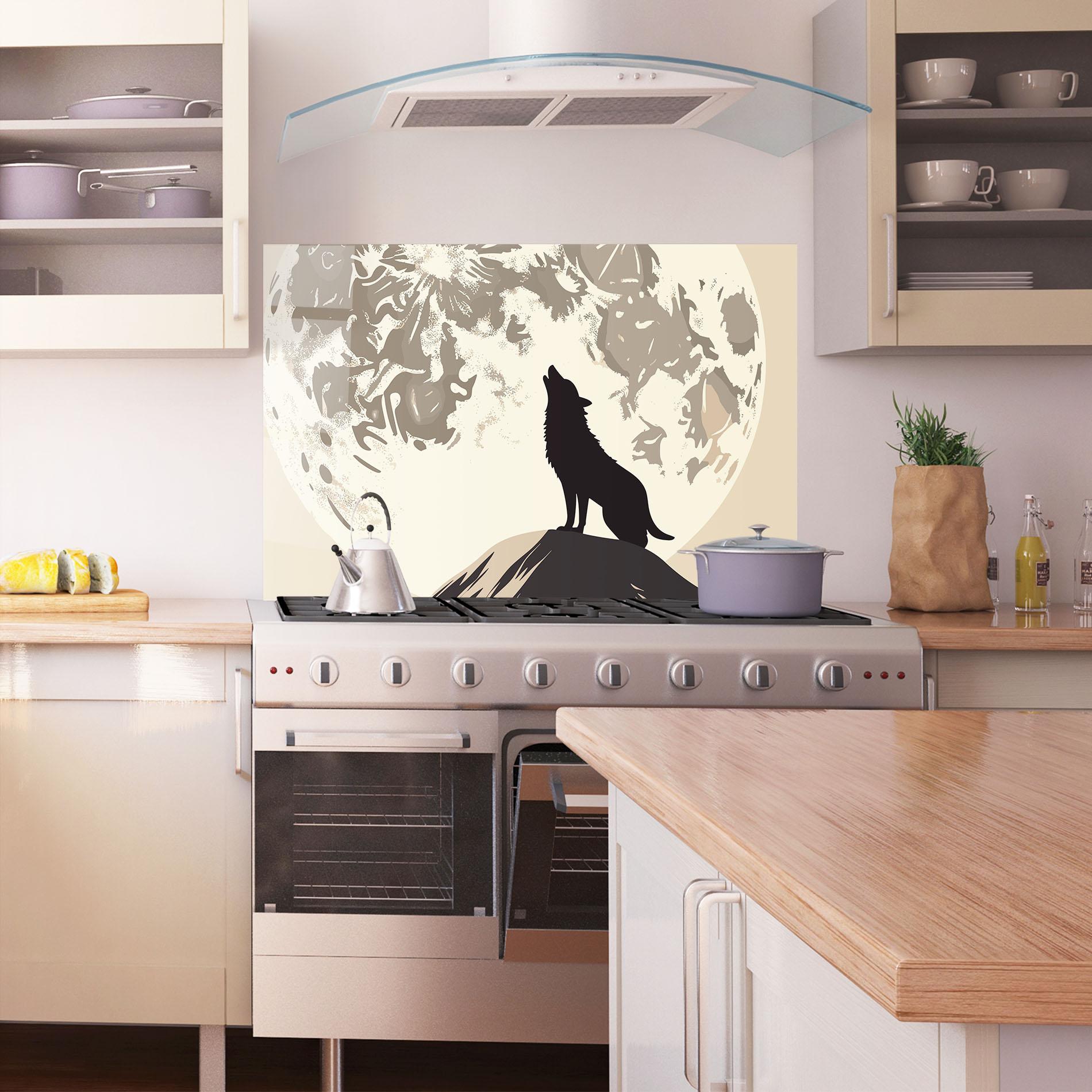 Panou Sticla Bucatarie Cream Moon Wolf mockup 1