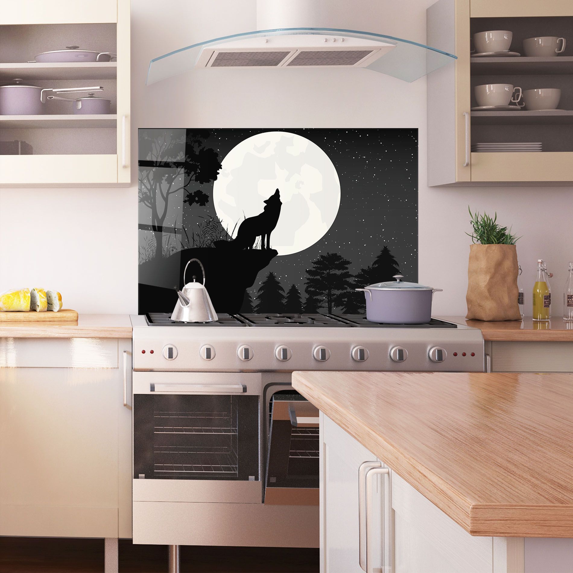Moon Wolf Silhouette mockup 1