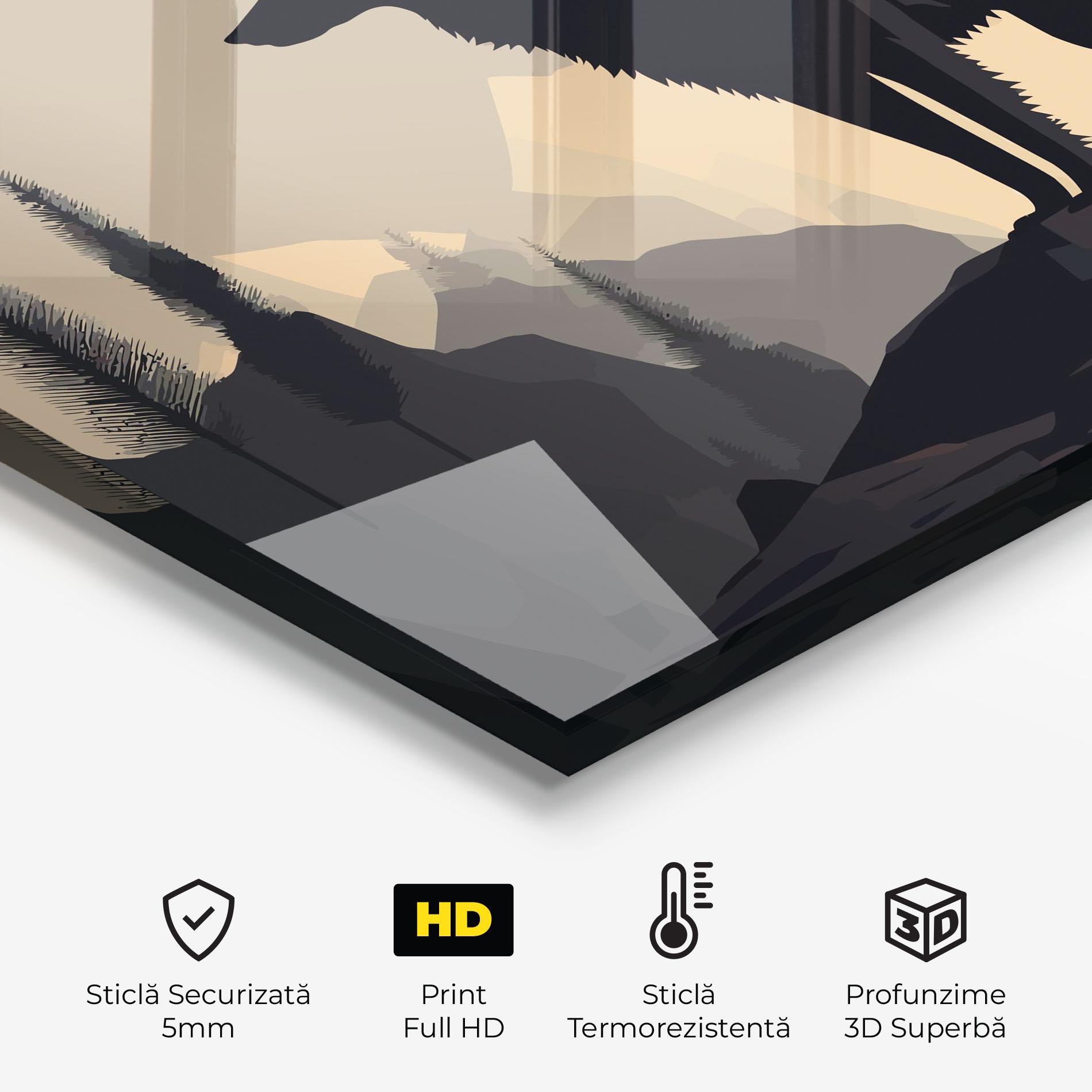 Panou Sticla Bucatarie Black Wolf mockup 2