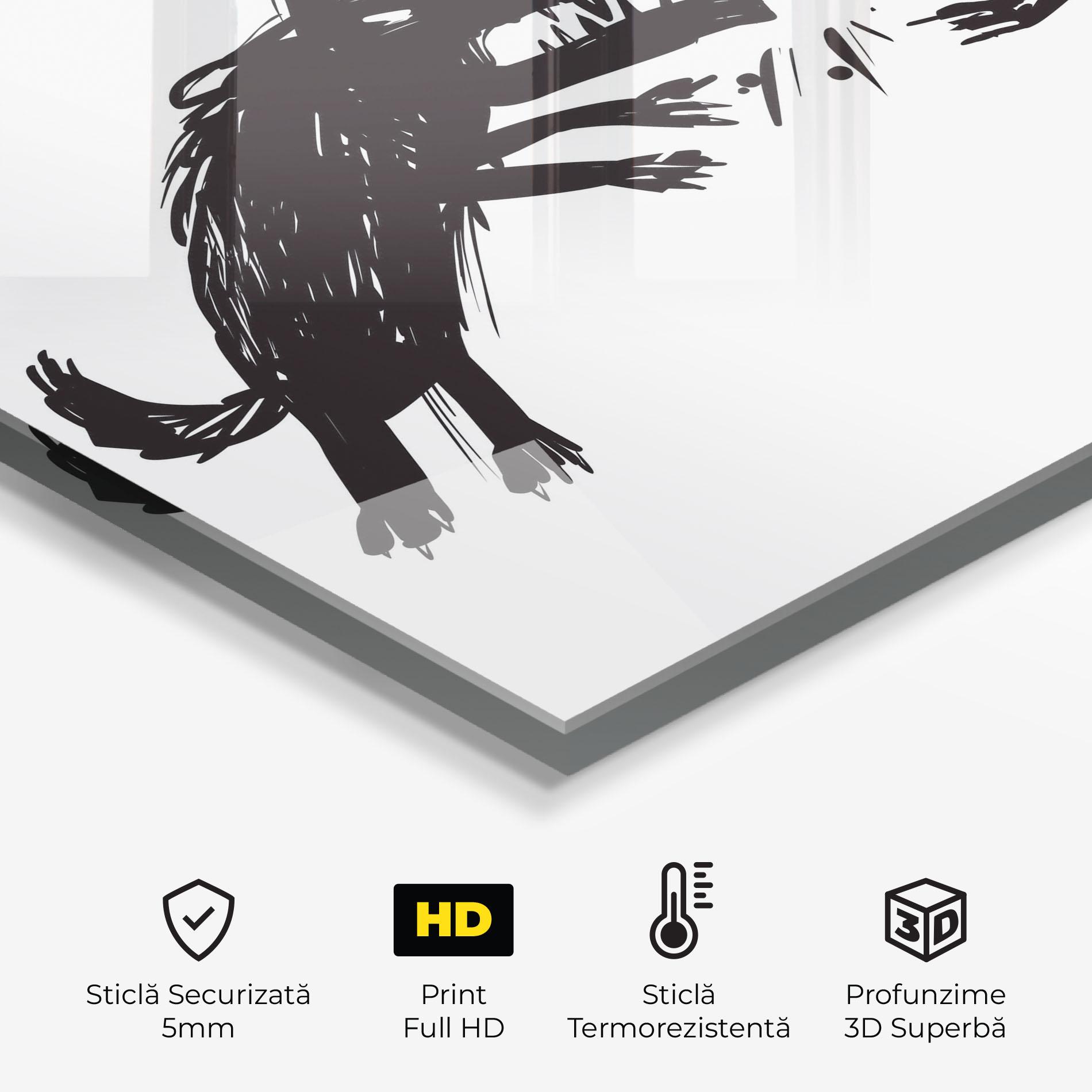 Panou Sticla Bucatarie Black Wolves mockup 2