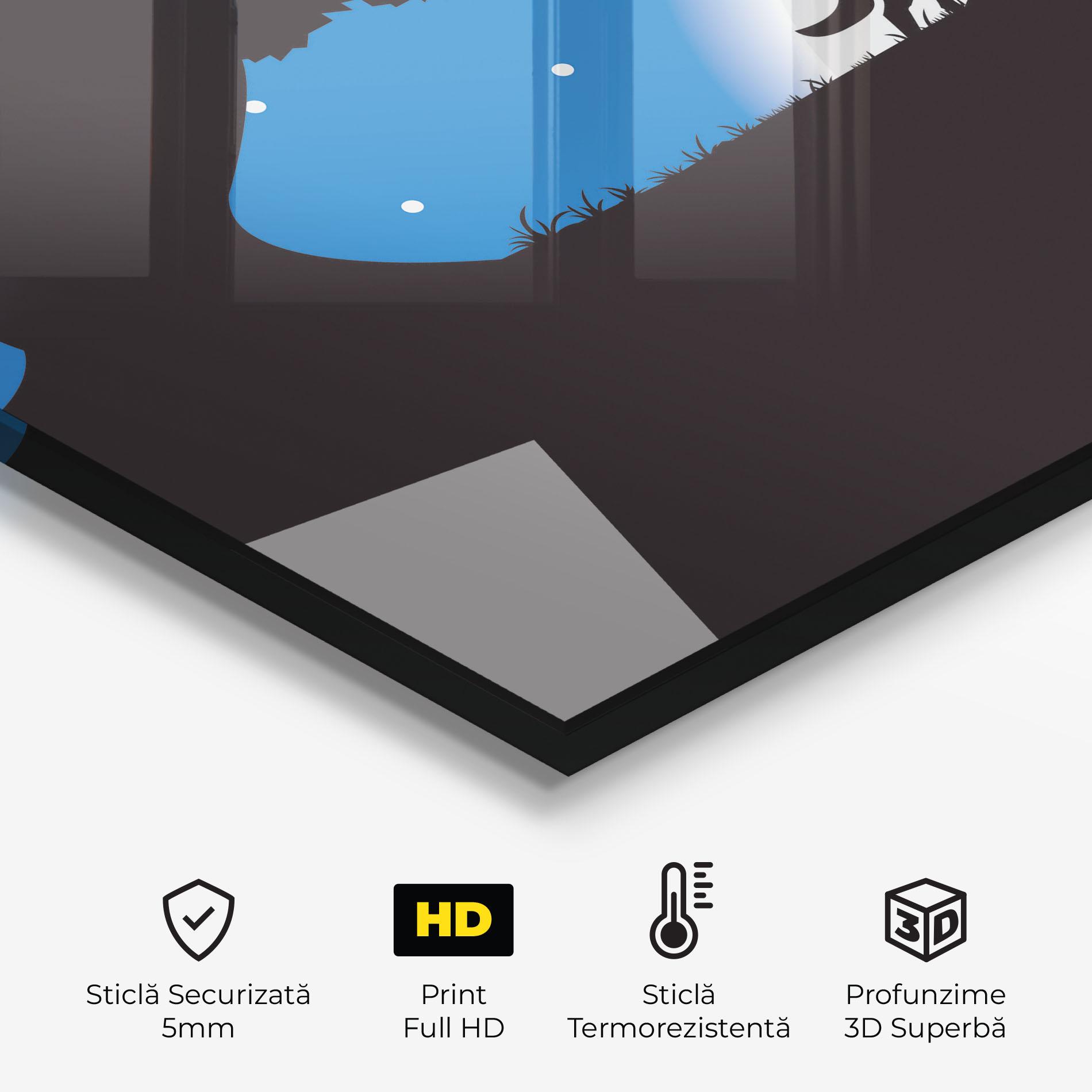 Panou Sticla Bucatarie Blue Light Wolf mockup 2