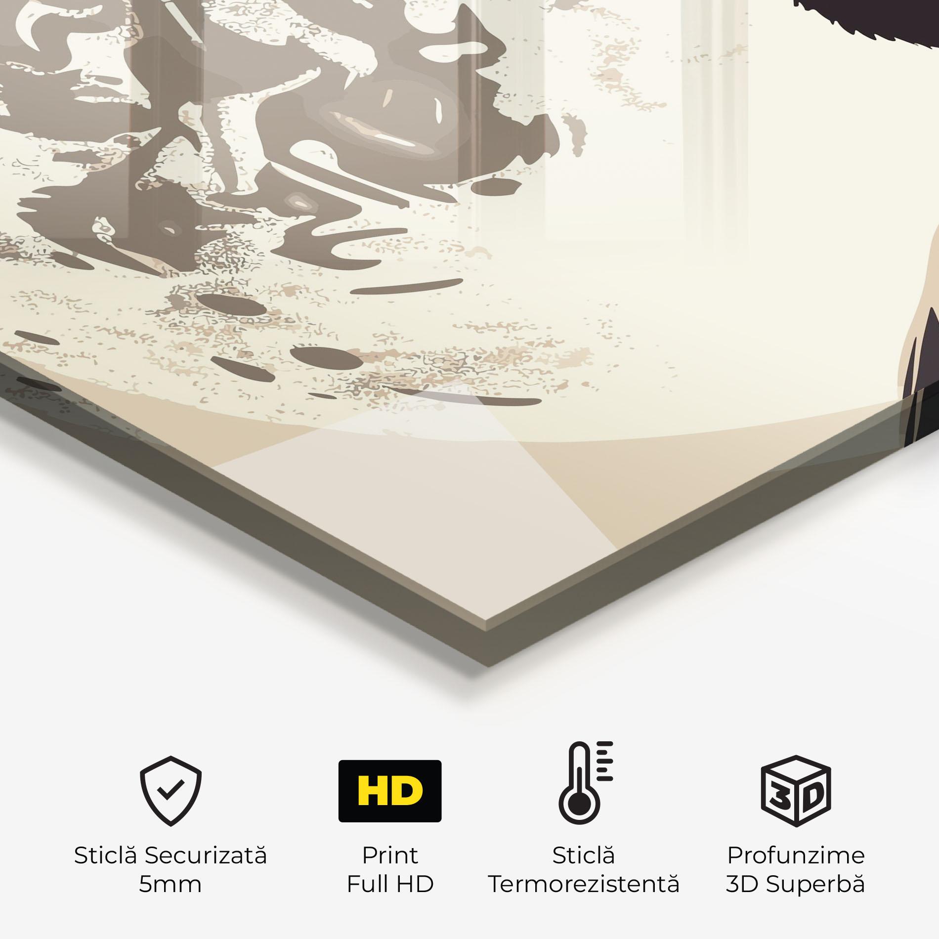 Panou Sticla Bucatarie Cream Moon Wolf mockup 2