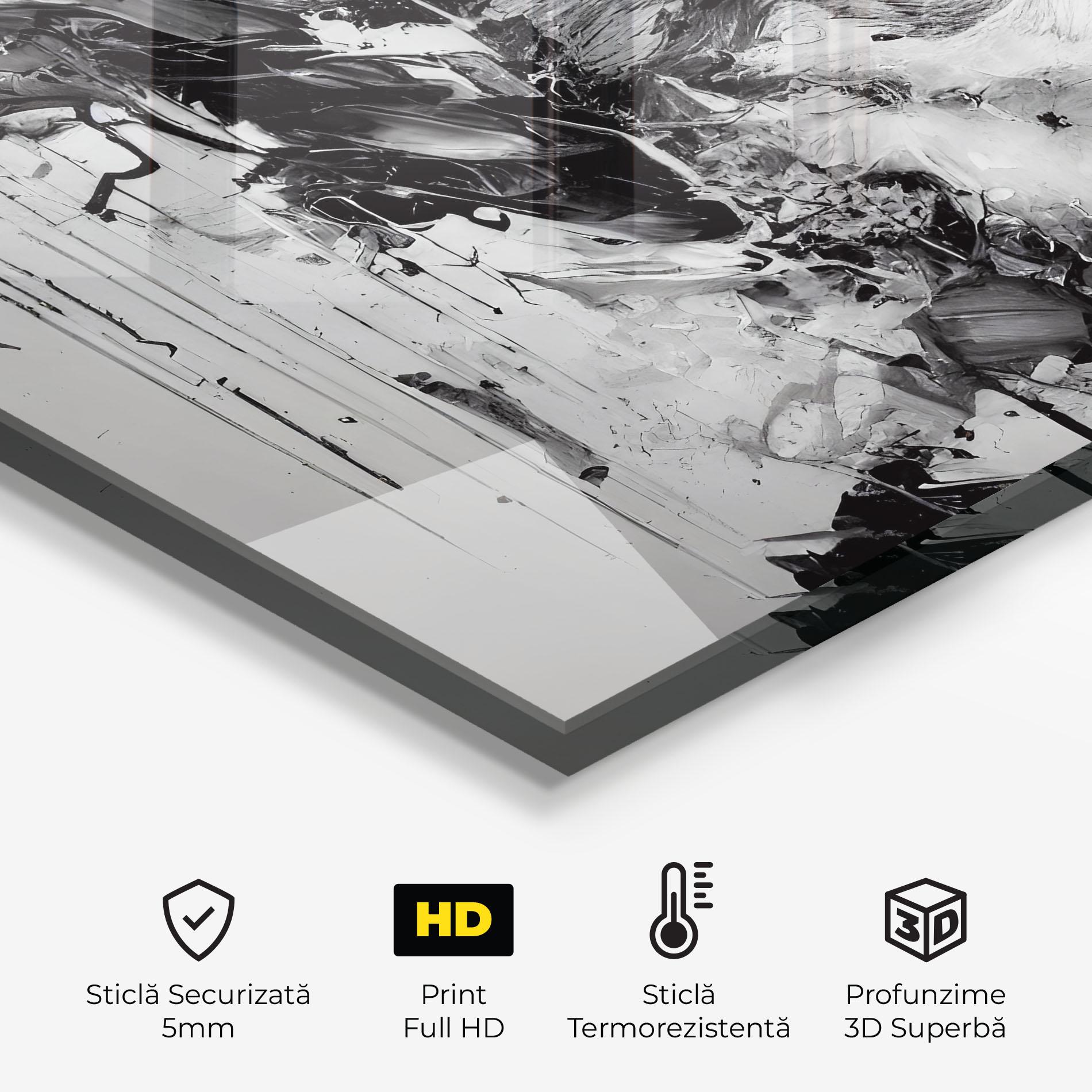 Panou Sticla Bucatarie Grey Wolf Portrait mockup 2