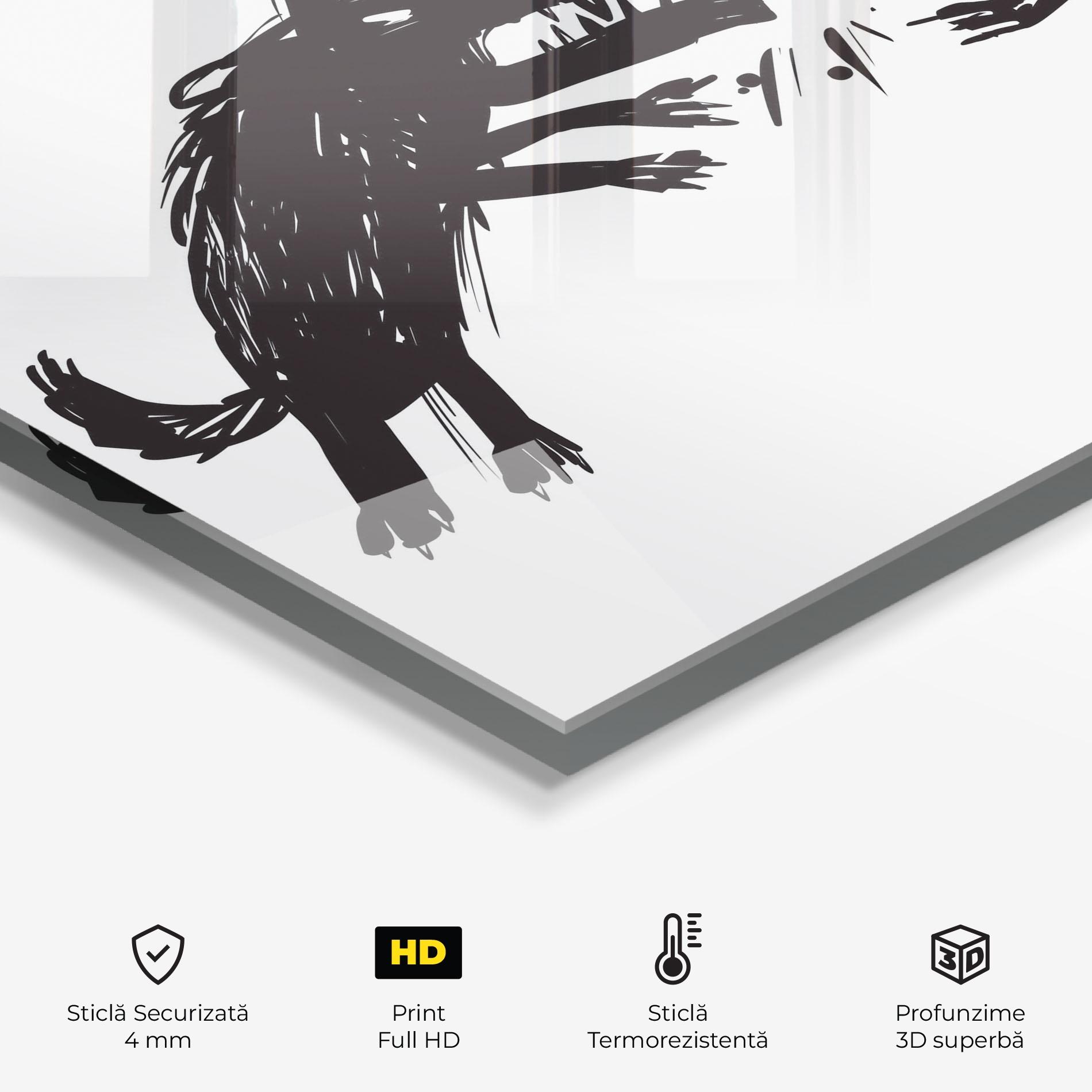 Panou Sticla Bucatarie Black Wolves mockup 2