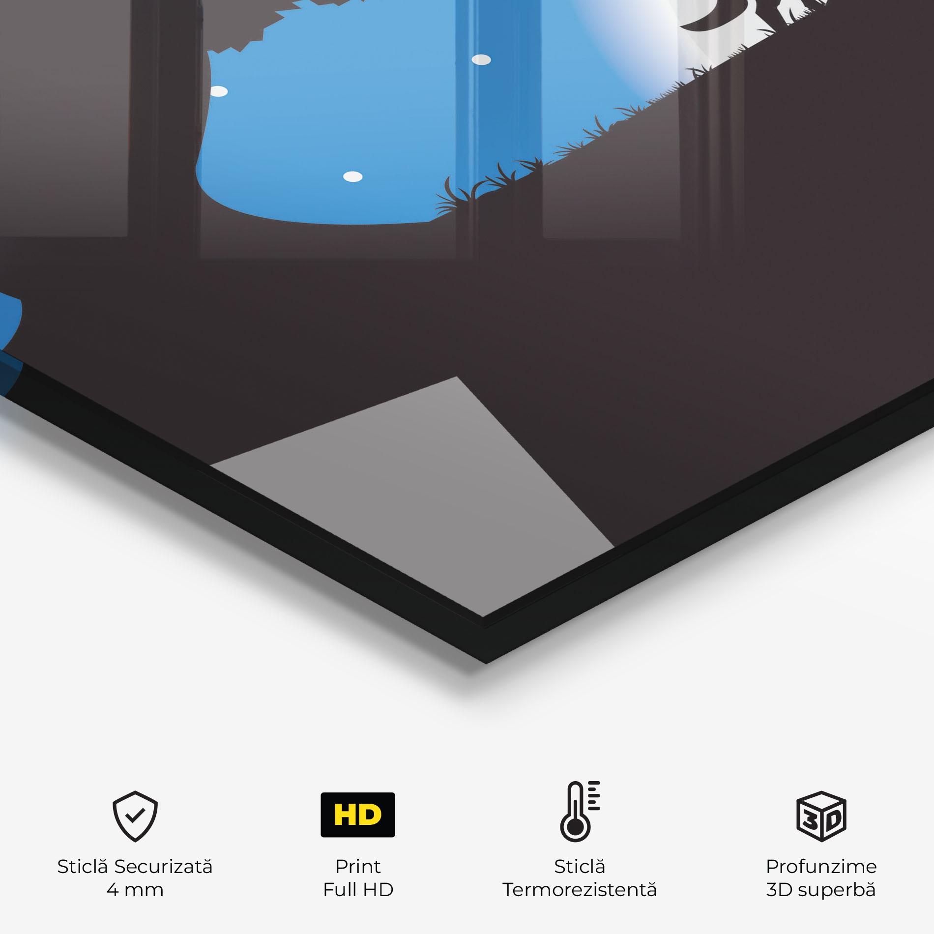 Panou Sticla Bucatarie Blue Light Wolf mockup 2