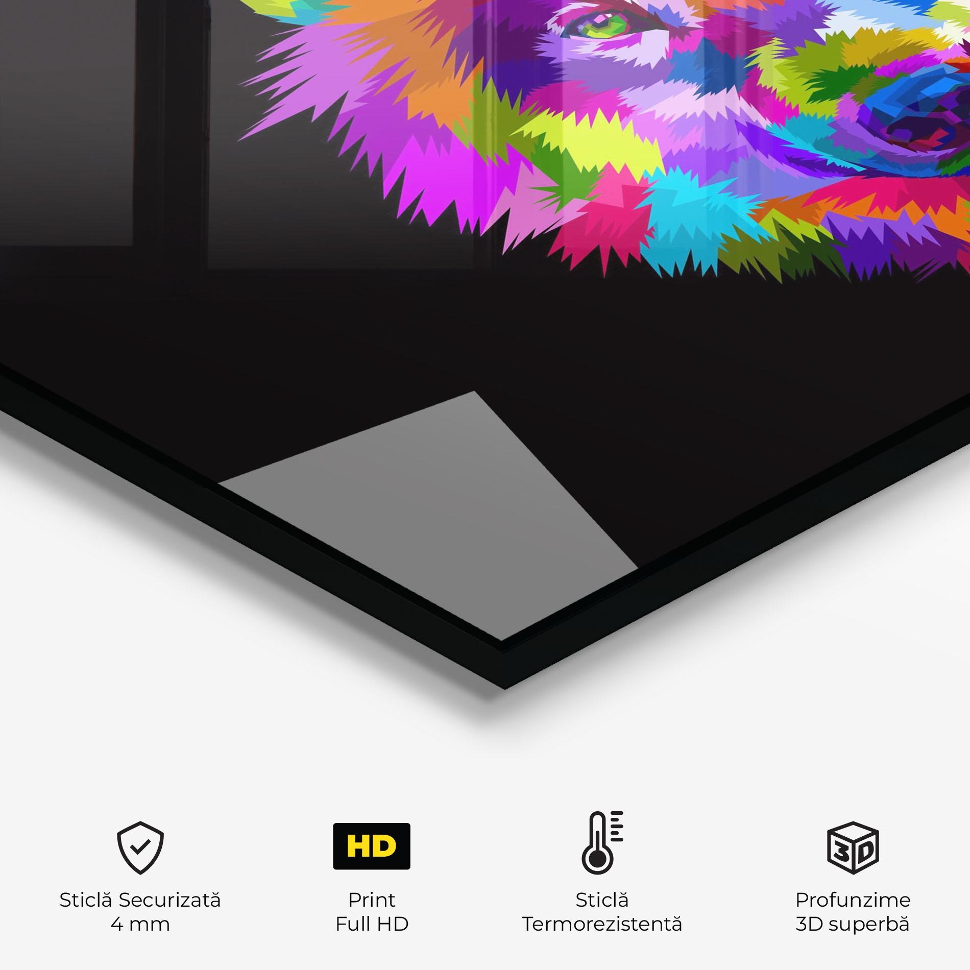 Panou Sticla Bucatarie Color Mix Wolf mockup 2