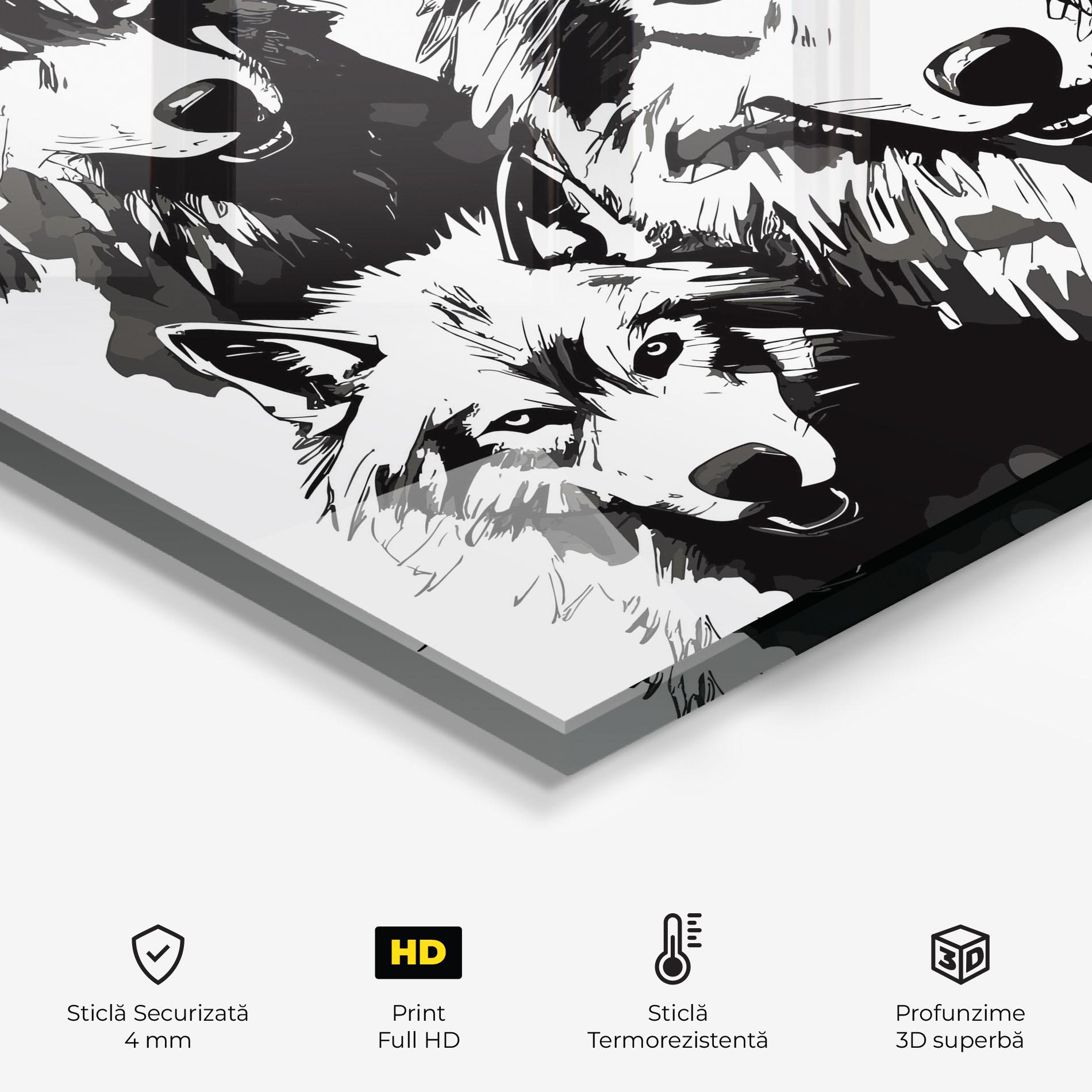 Panou Sticla Bucatarie Wolf Family mockup 2