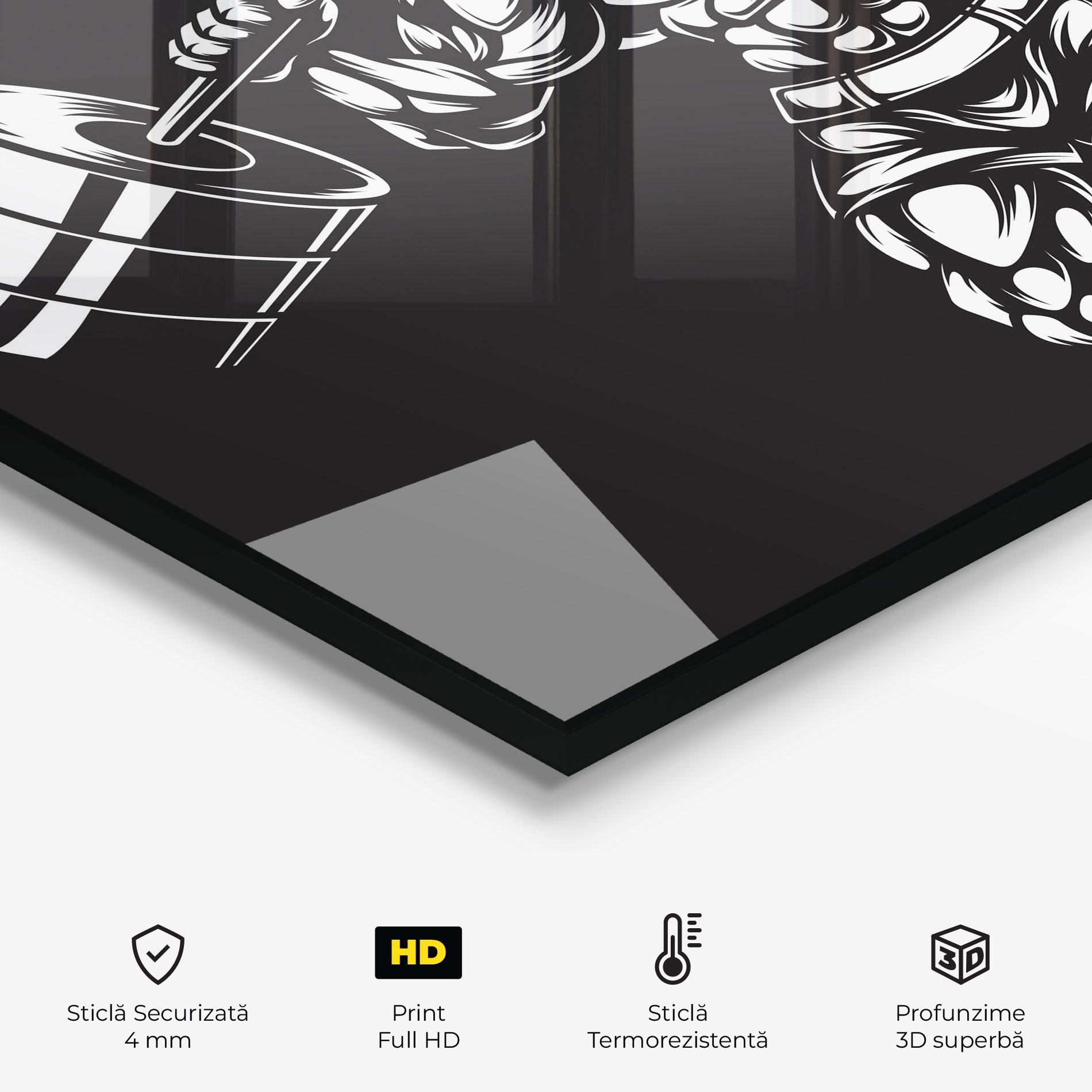 Panou Sticla Bucatarie Work Out Wolf mockup 2