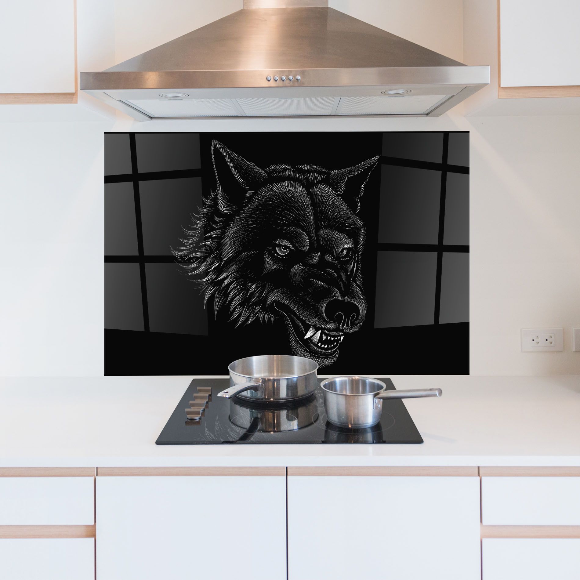 Angry Wolf Face mockup 5